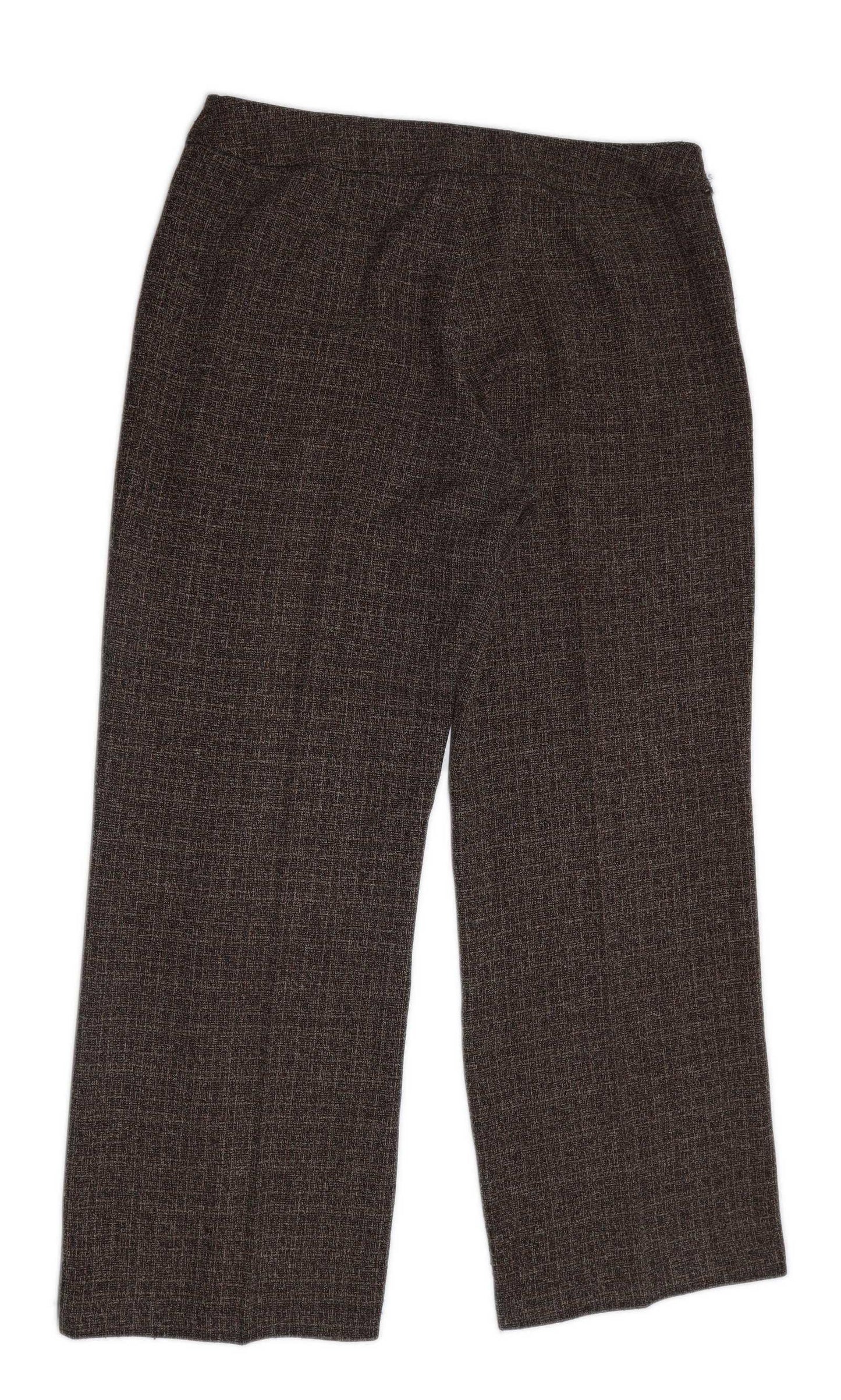 Womens BHS Brown Work Office Casual Everyday Trousers Size 16/L31