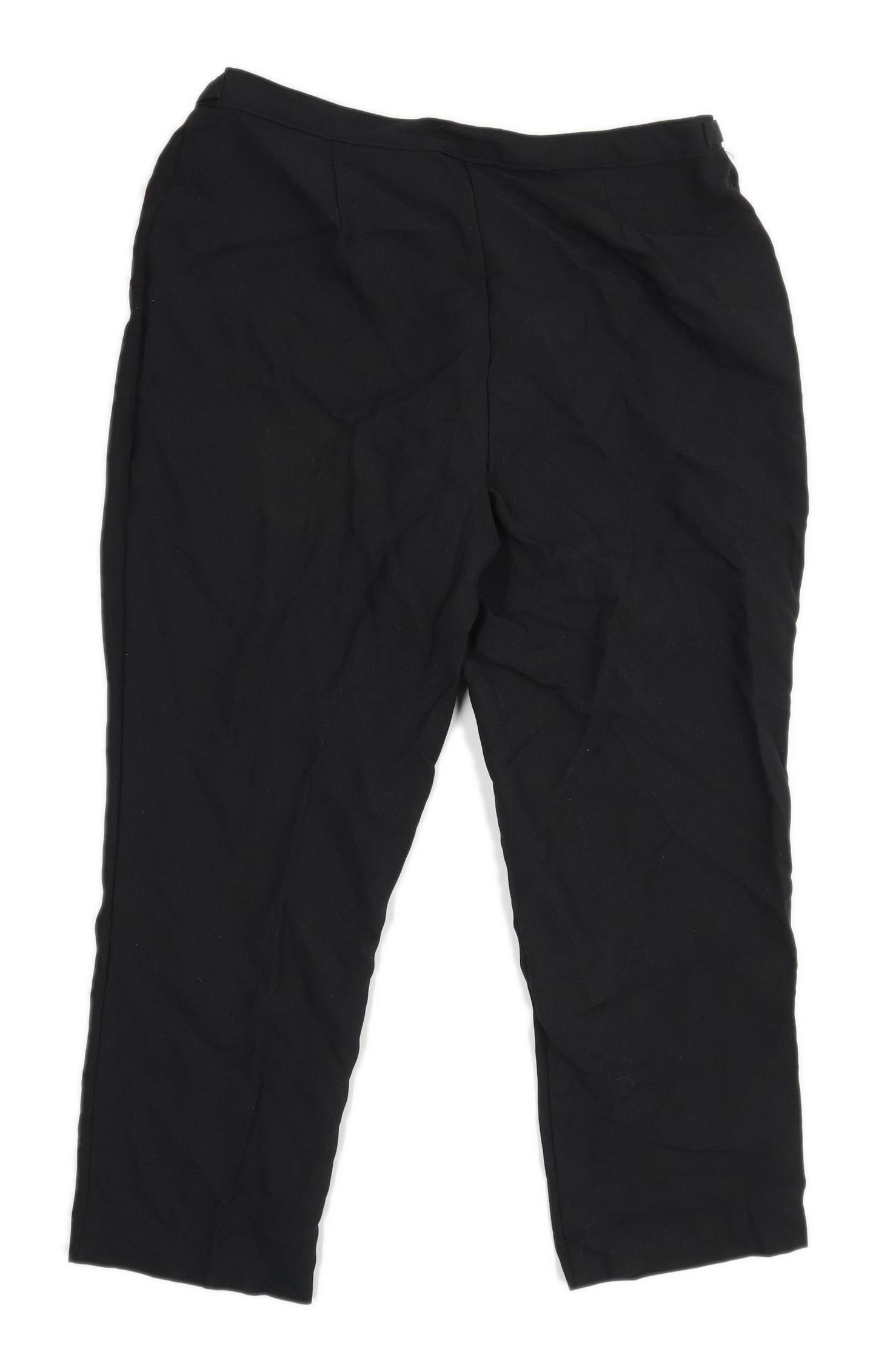 Womens Damart Black Buckle Detail Trousers Size 18/L24