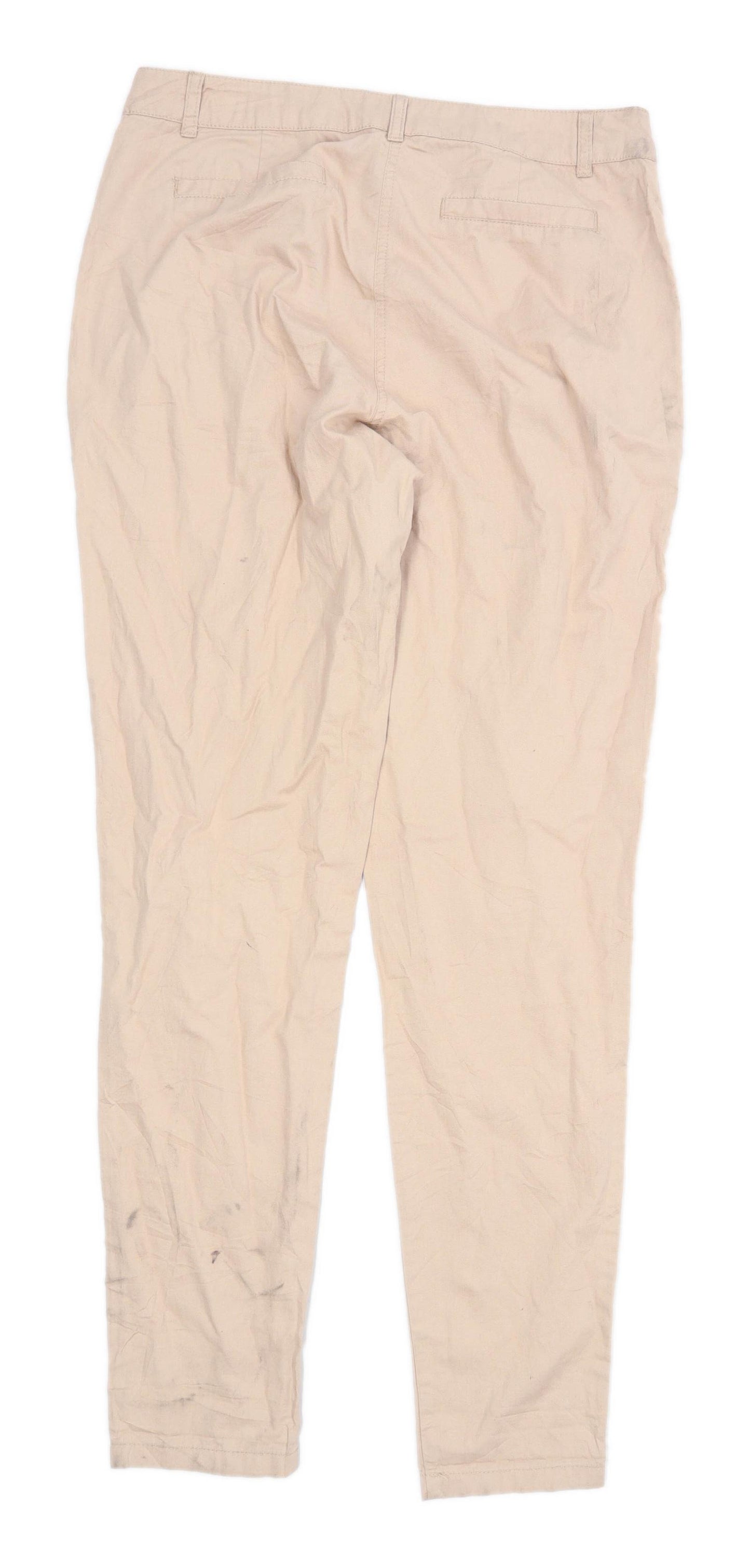 Womens George Cream Cotton Chinos Size 10/L30