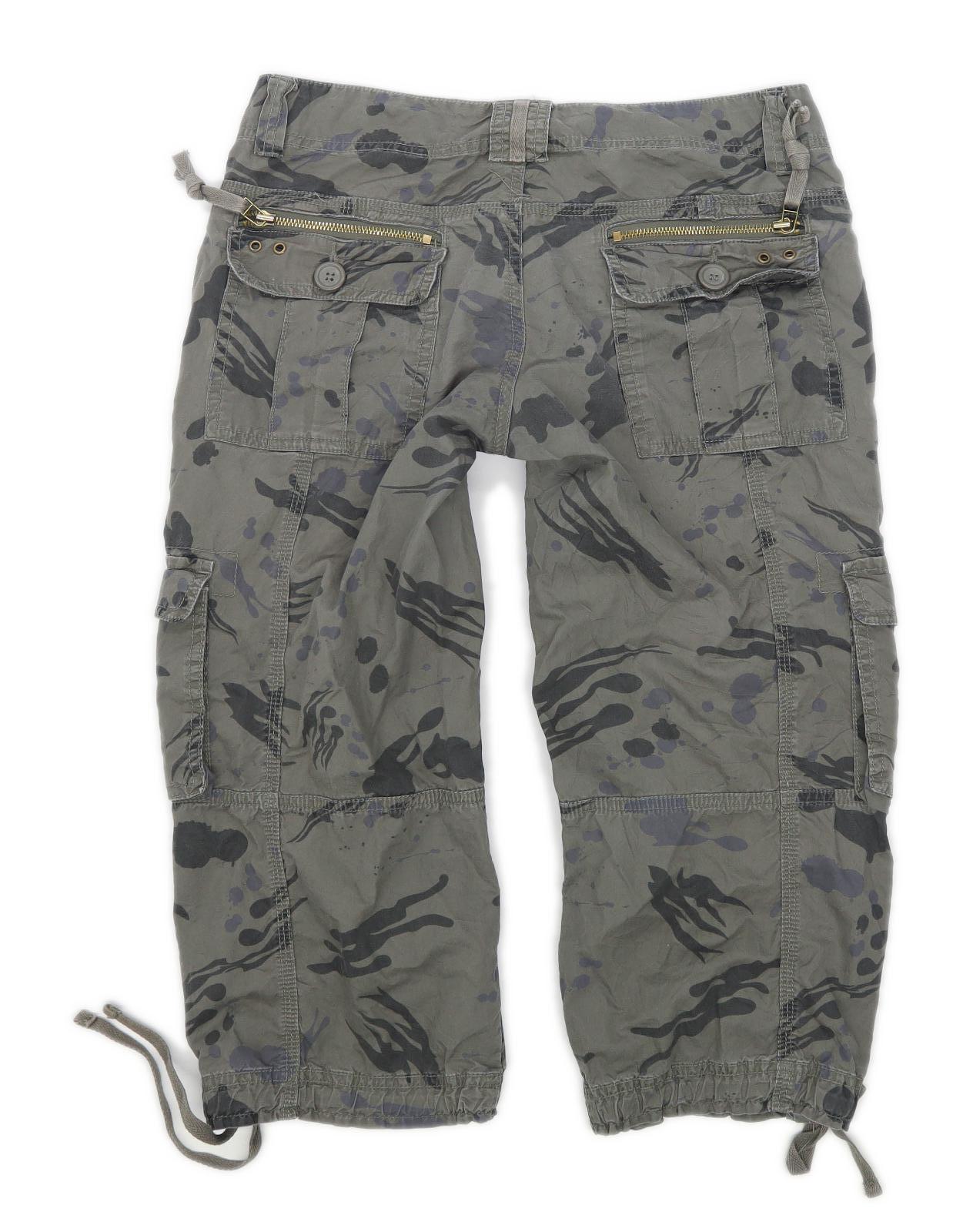 Womens Bossini Green Cotton Blend Trousers Size M/L18