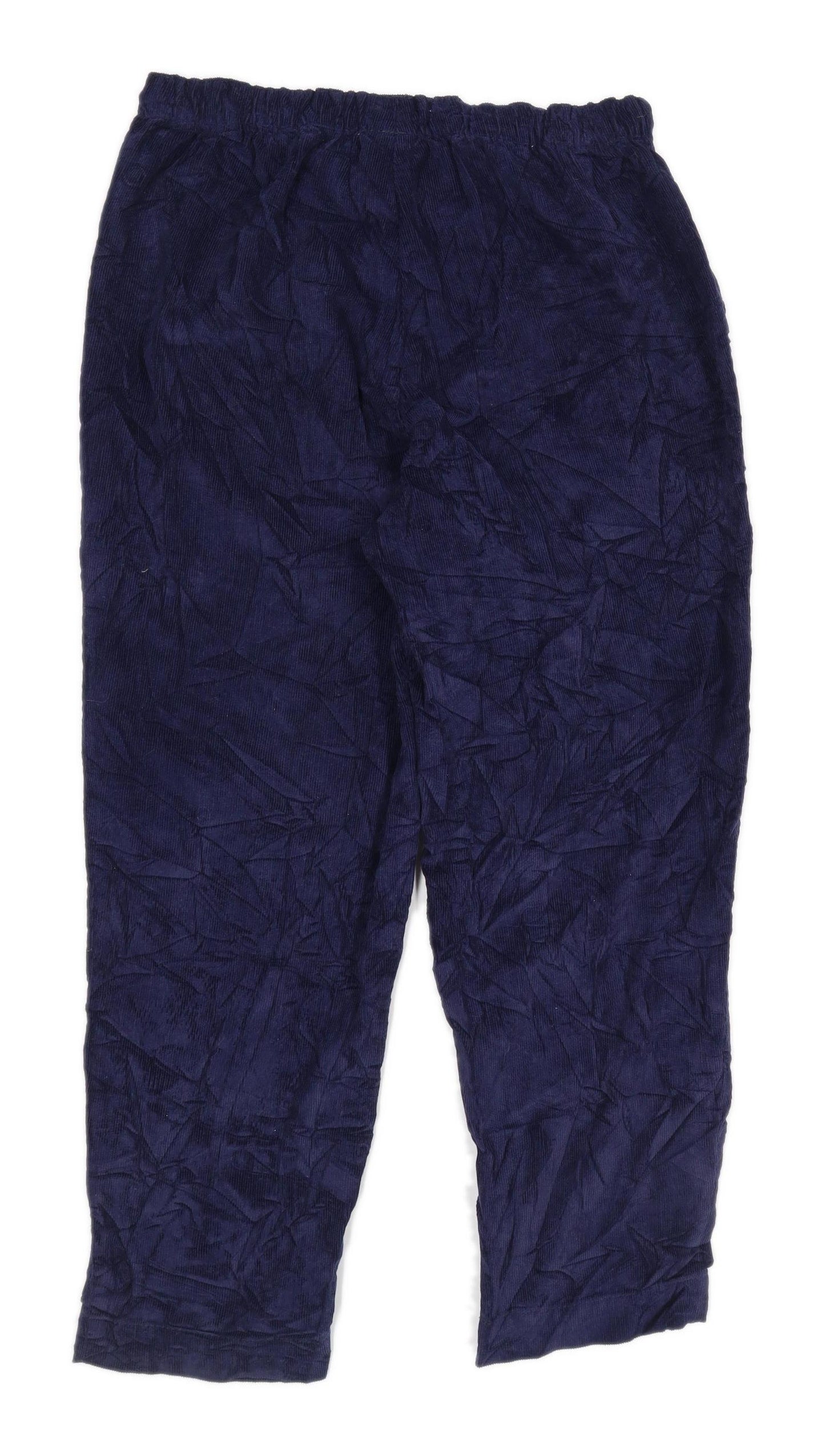 Womens Damart Blue Corduroy Trousers Size 12/L25