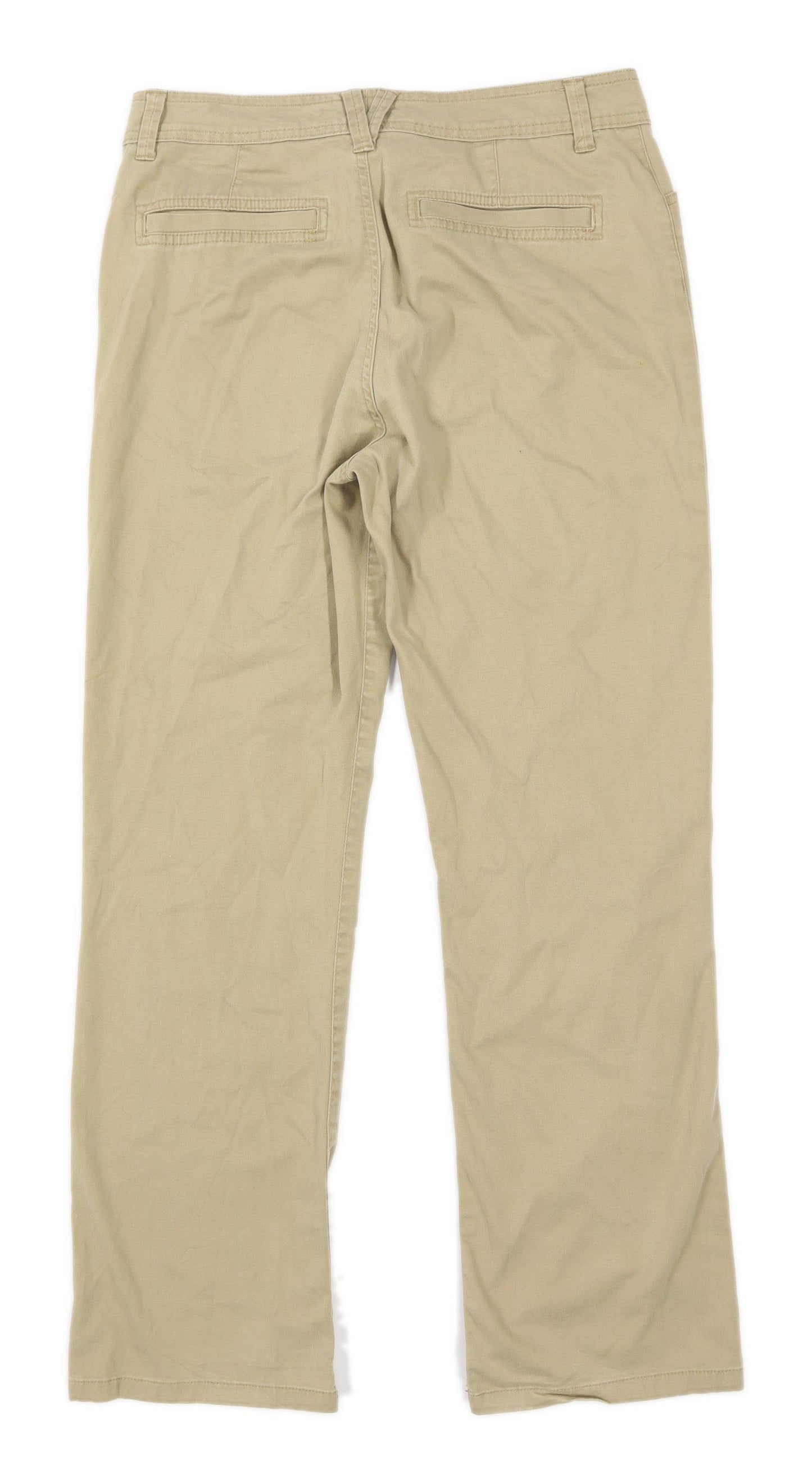 Womens Gloria V Beige Cotton Blend Trousers Size 8/L27