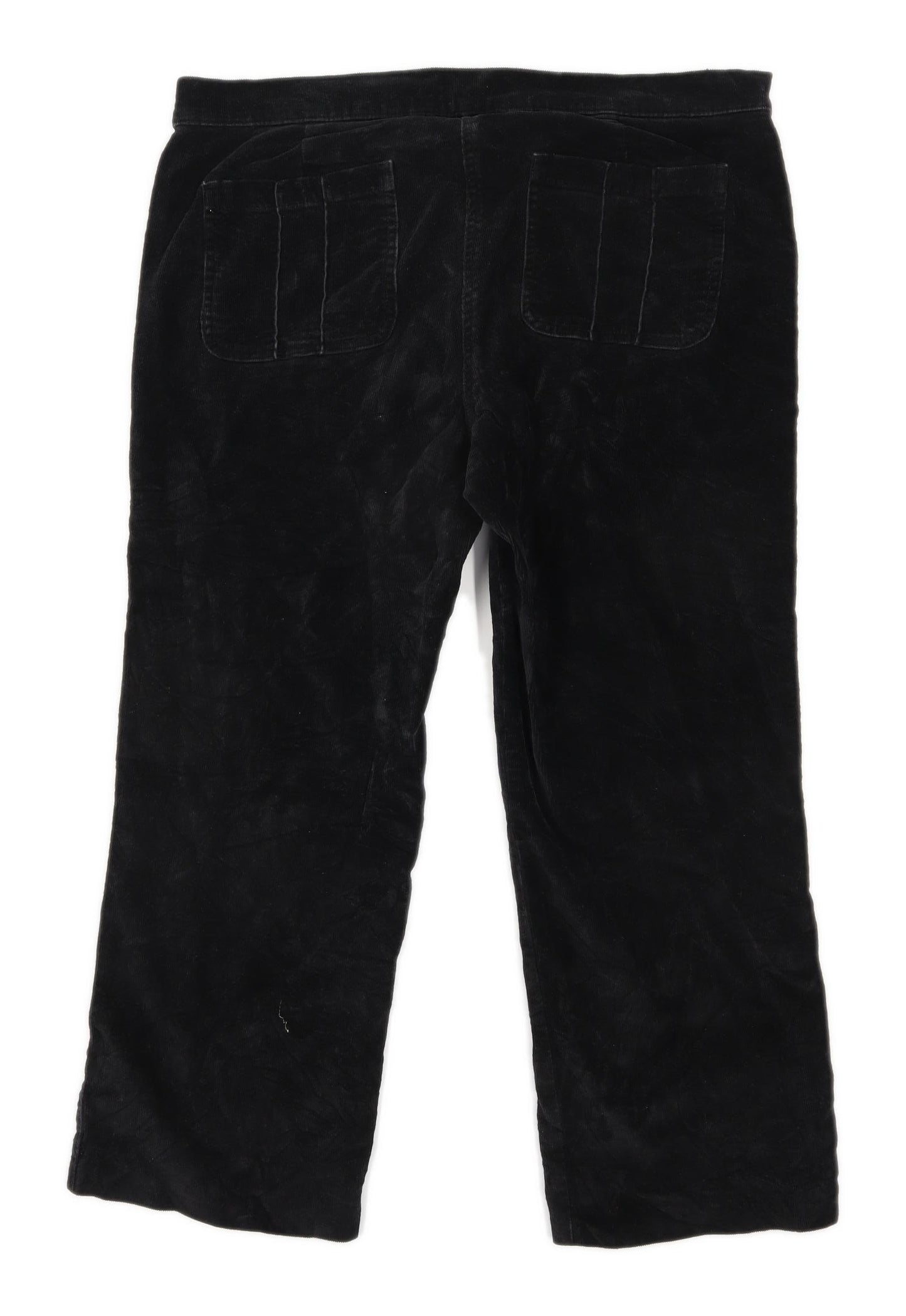 Womens Casual Club Black Corduroy Trousers Size 14/L23