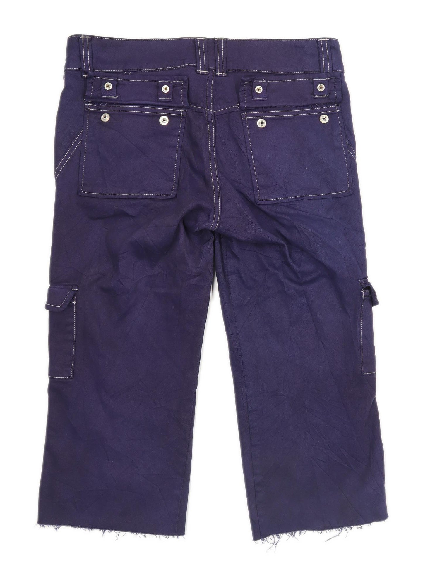 Womens Eos & Thanatos Blue Cotton Blend Trousers Size W30/L17