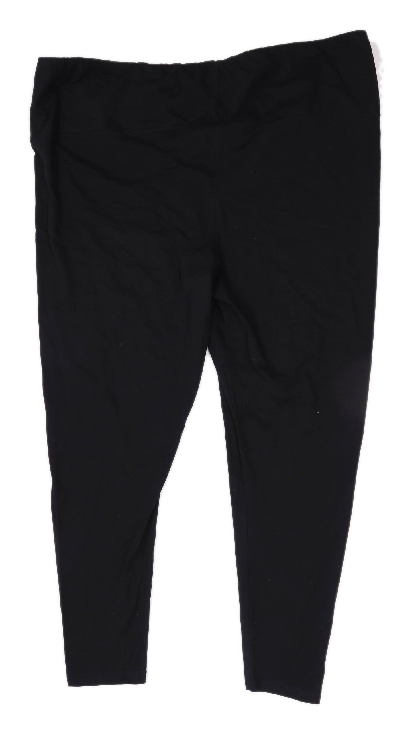 Womens Capsule Black Cotton Blend Trousers Size 32/L29