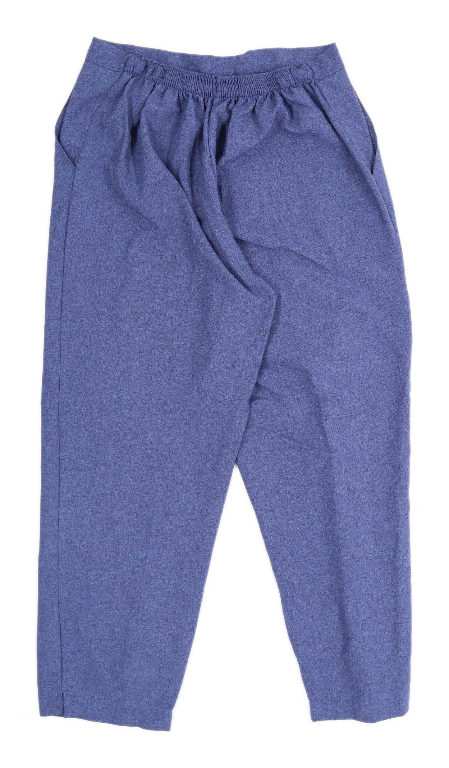 Womens Emma Blue Elasticated Waistband Trousers Size 16/L25