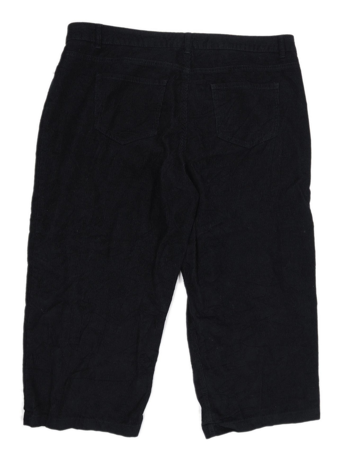 Womens Denim Co Black Corduroy Trousers Size 20/L24