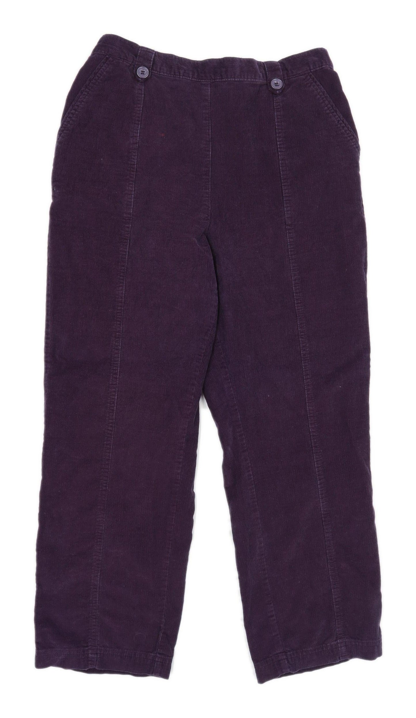 Womens Isle Purple Corduroy Trousers Size 12/L26