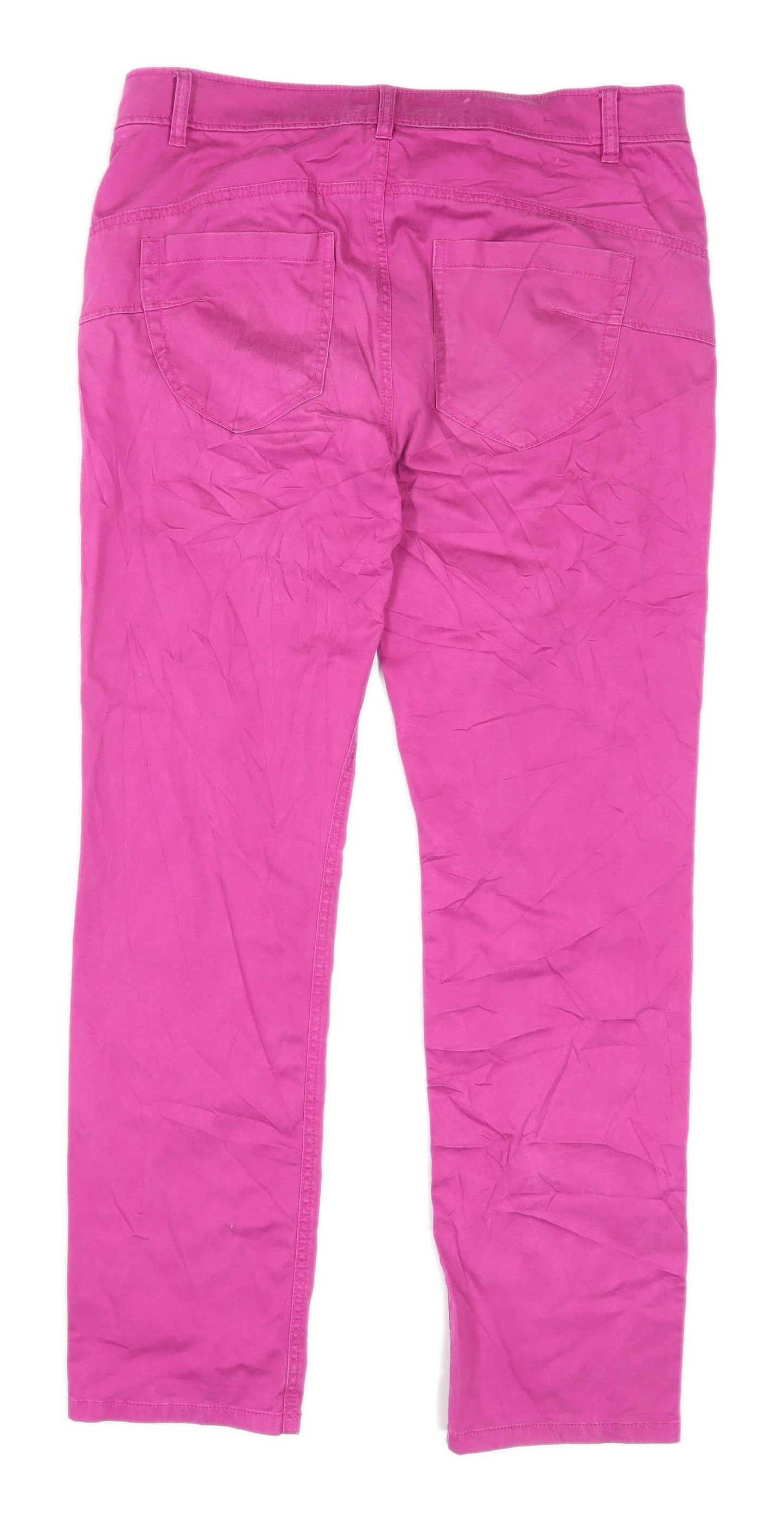 Womens Esprit Pink Cotton Blend Chinos Size 16/L30