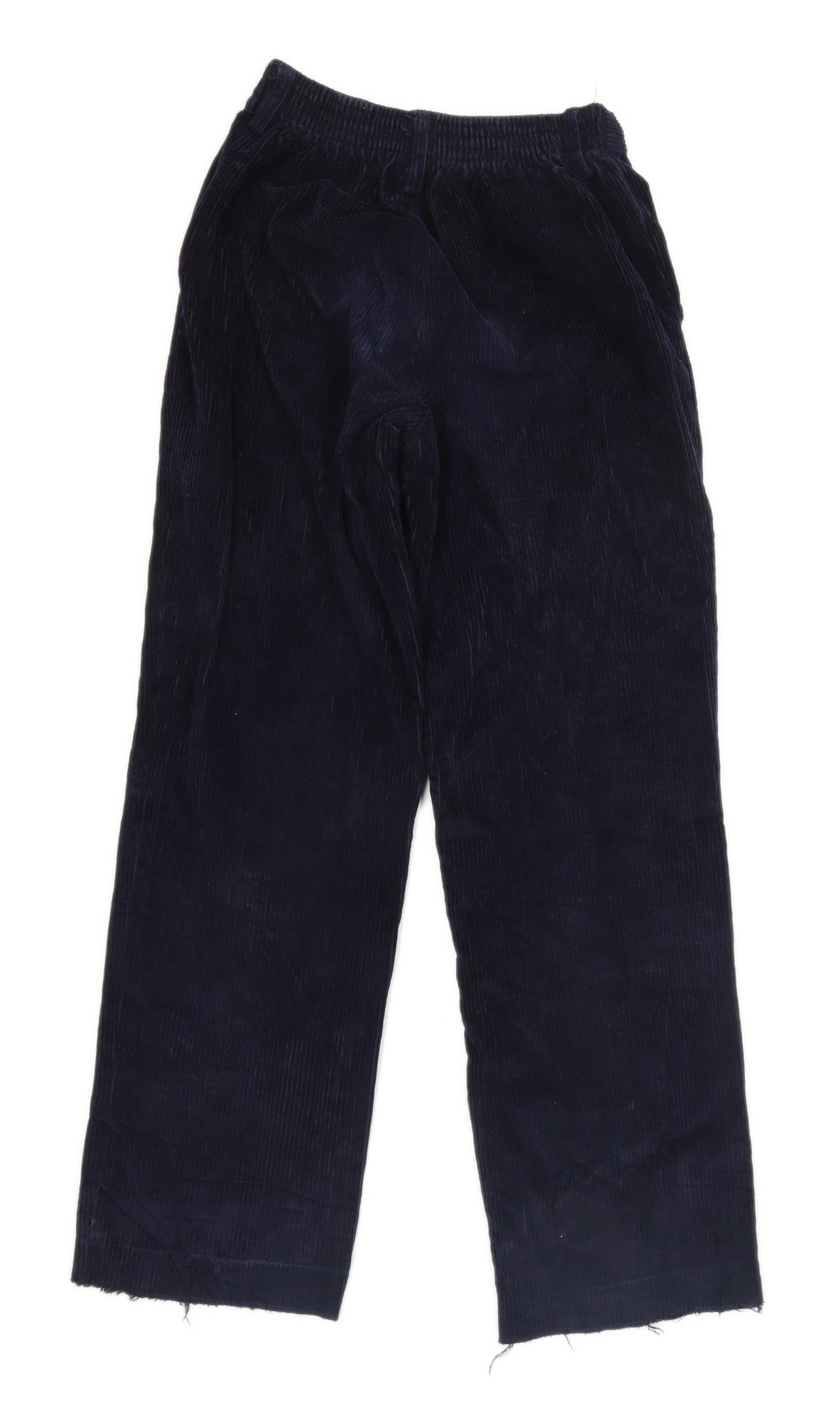 Womens David Luke Blue Corduroy Blend Trousers Size W27/L26
