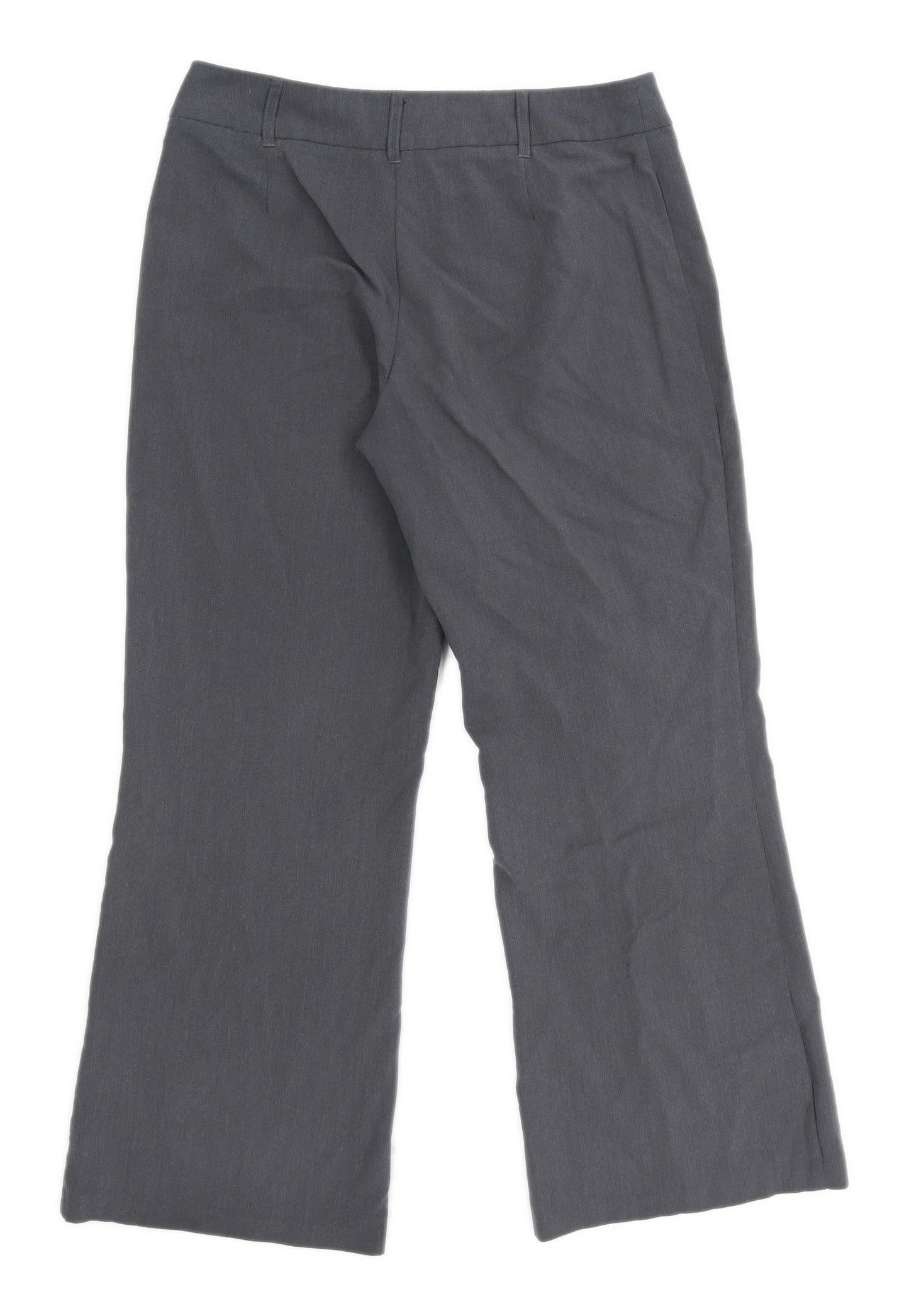 Womens Debenhams Grey Cotton Blend Trousers Size 12/L28