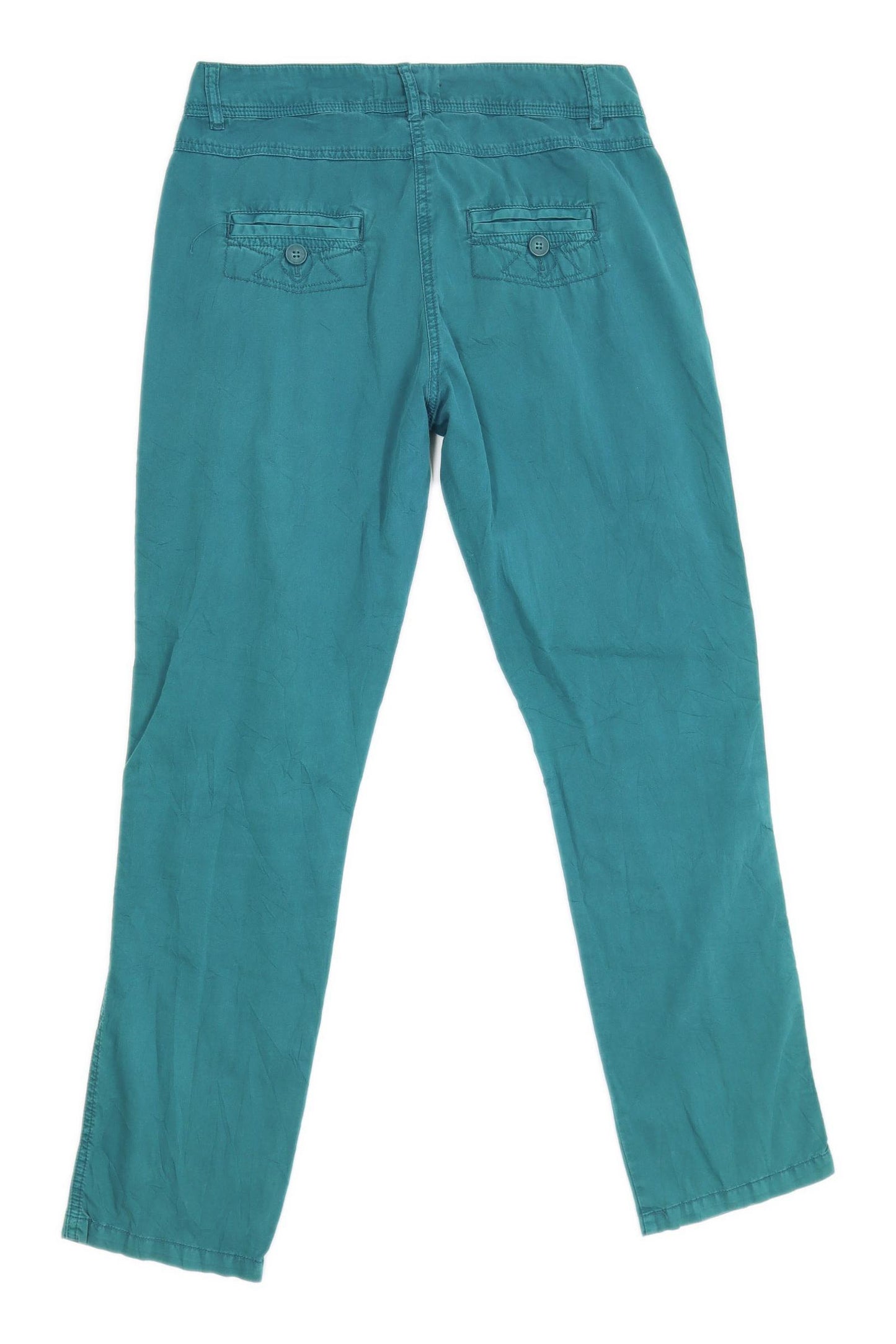 Womens Dorothy Perkins Green Cotton Trousers Size 12/L30