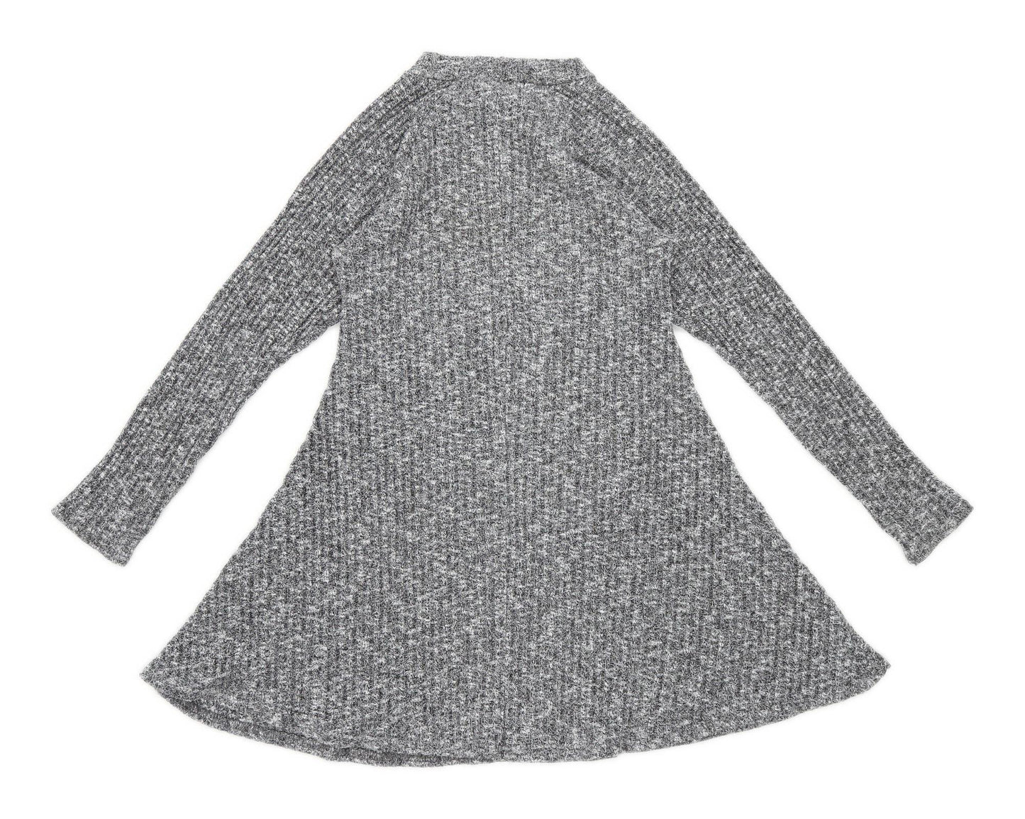 Boohoo Womens Size 8 Grey Skater Dress (Regular)