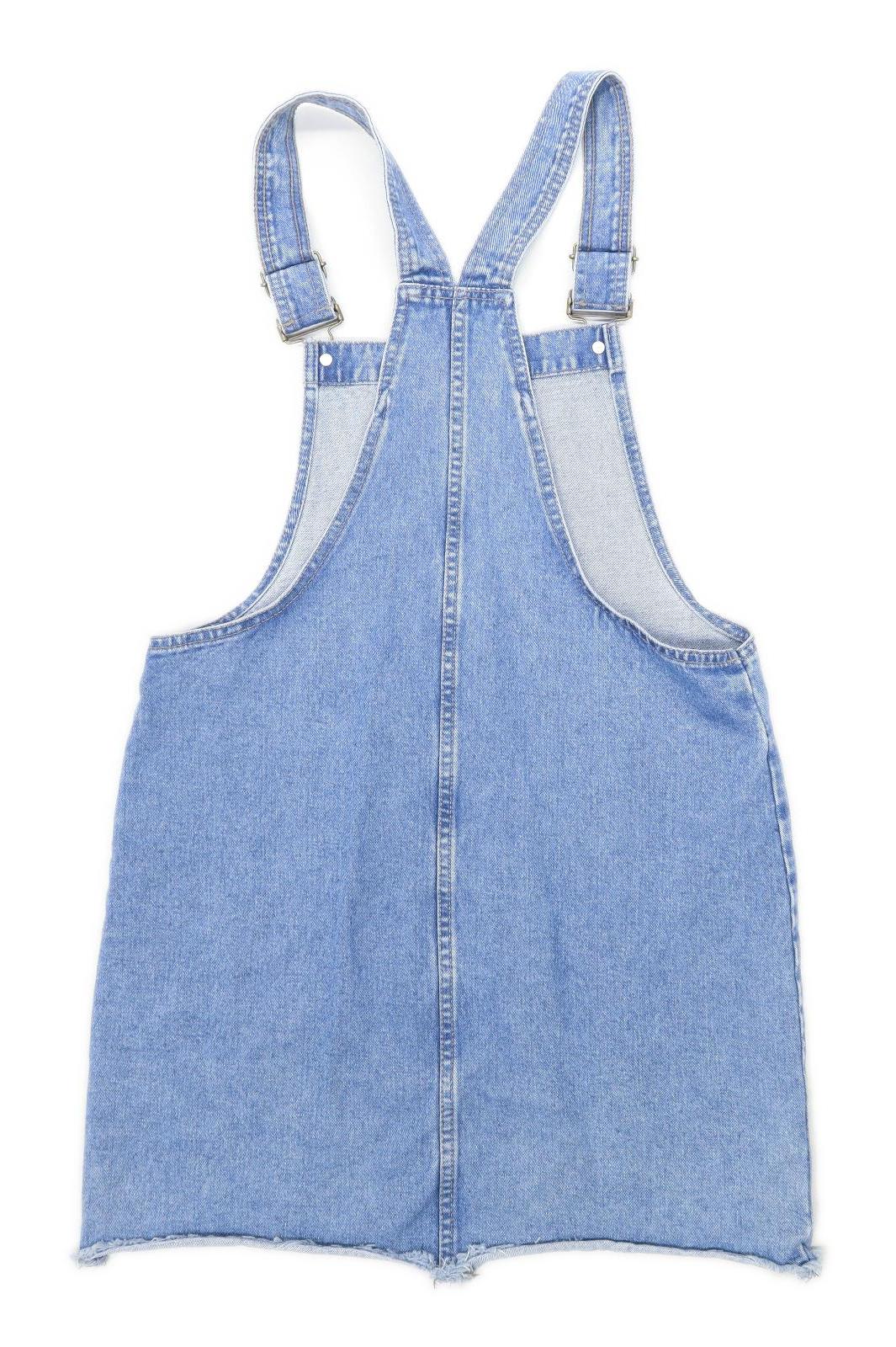 Denim Co Womens Size 10 Denim Strappy Blue Dungaree Dress (Regular)