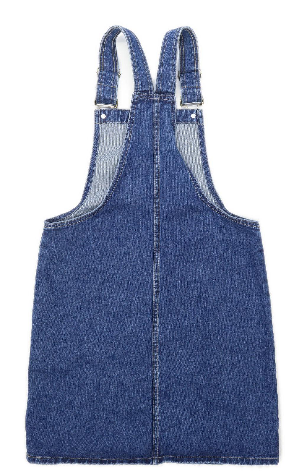 Denim Co Womens Size 8 Denim Strappy Blue Dungaree Dress (Regular)