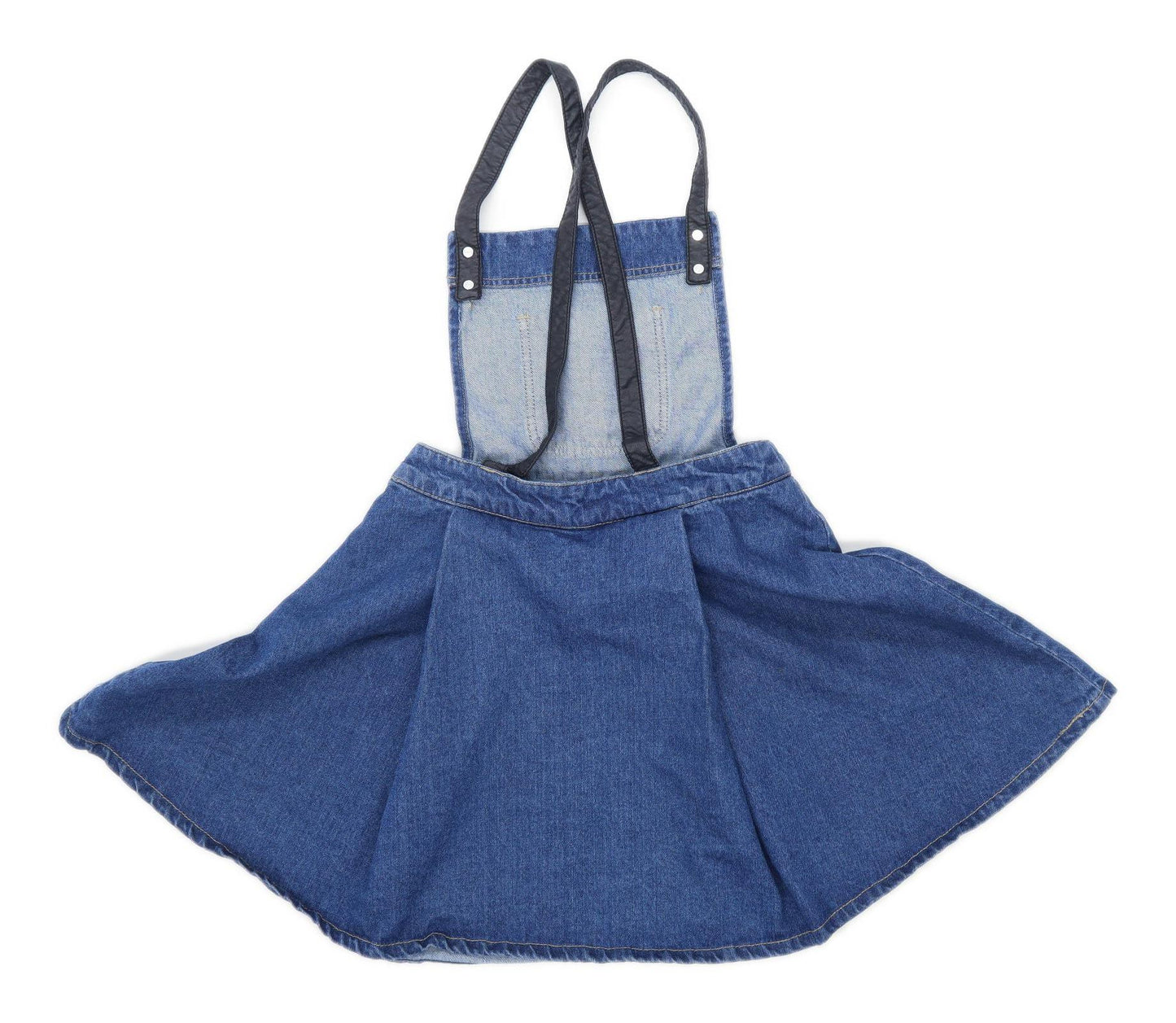 Denim Co Womens Size 8 Denim Strappy Blue Pinafore Dress (Regular)