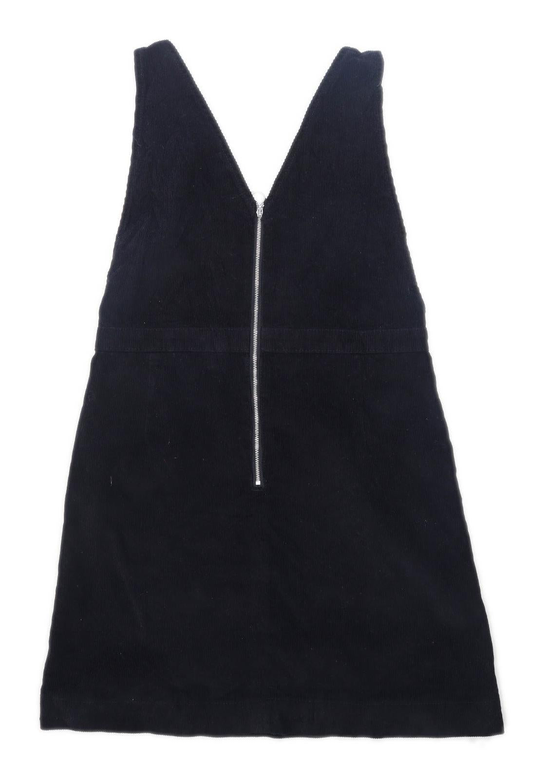 Denim Co Womens Size 12 Corduroy Strappy Black Dress (Regular)