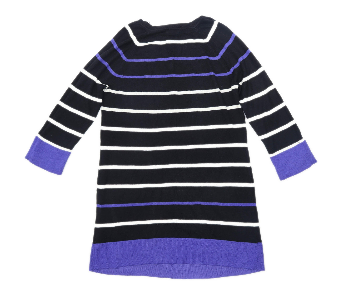 F&F Womens Size 14 Striped Black Jumper Dress (Regular)