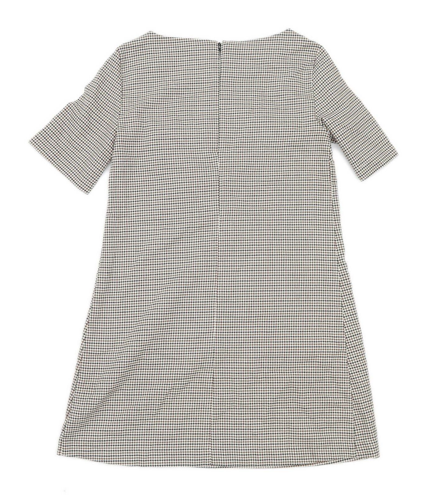 Avenue Womens Size 8 Houndstooth Brown Dress (Regular)