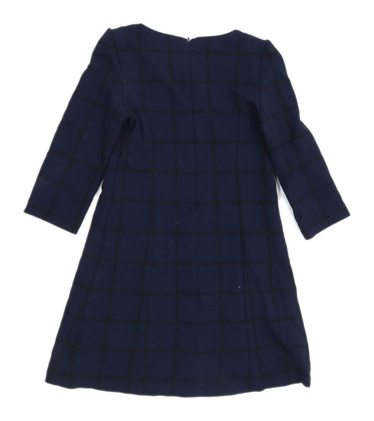 Zara Womens Size S Check Blue Dress (Regular)