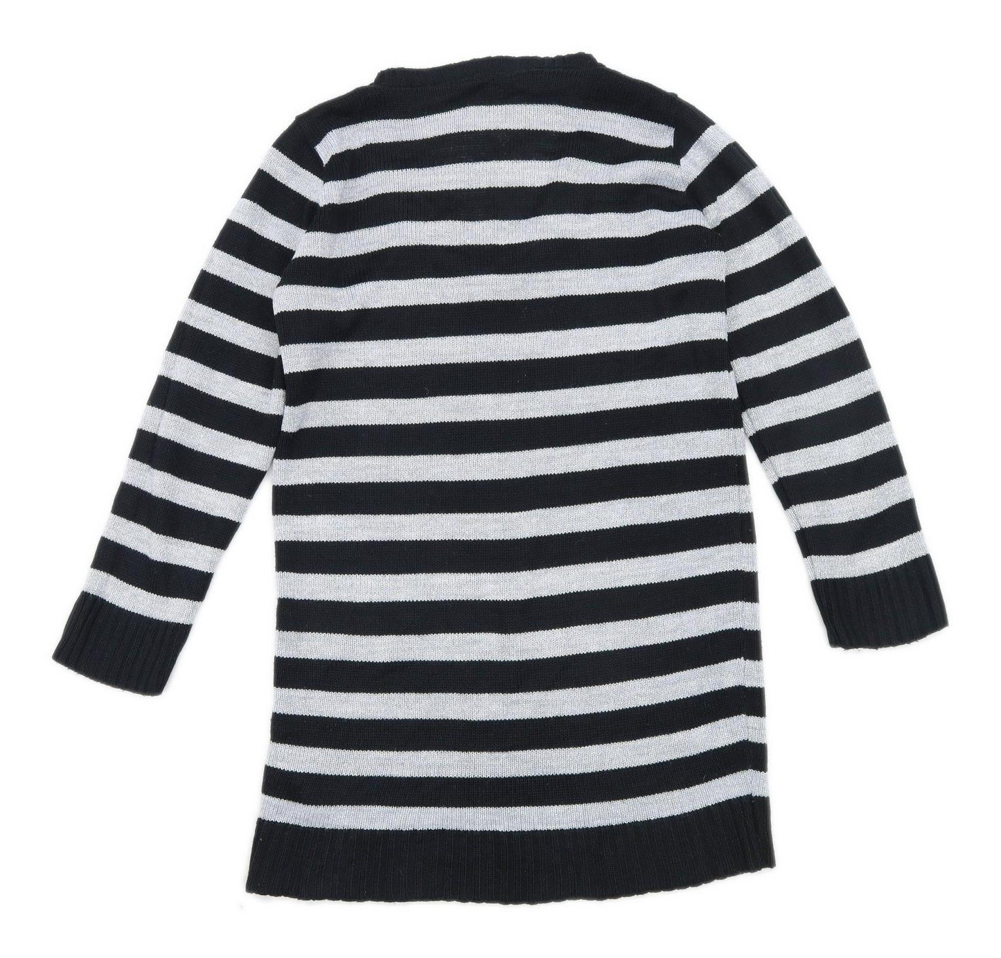 Preworn Womens Size M Striped Black Jumper Dress (Regular)