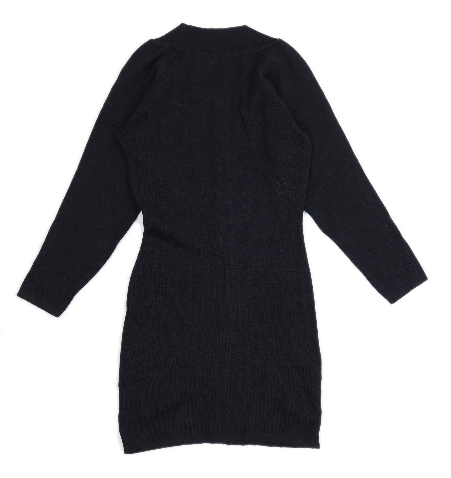 Classics Womens Size 10 Black Button Up Jumper Dress (Regular)