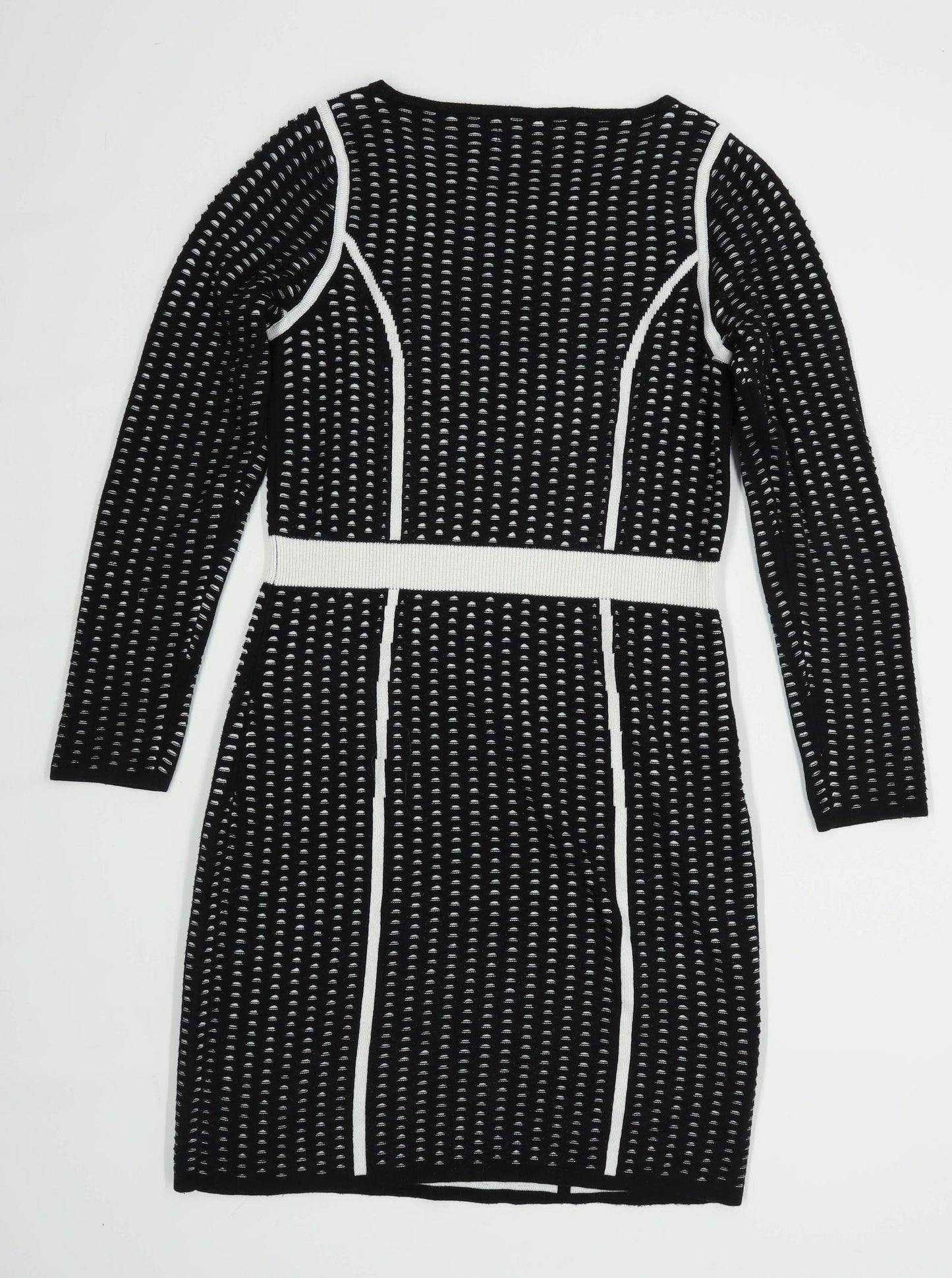 Calvin Klein Womens Size S Cotton Blend Black Bodycon Dress (Regular)