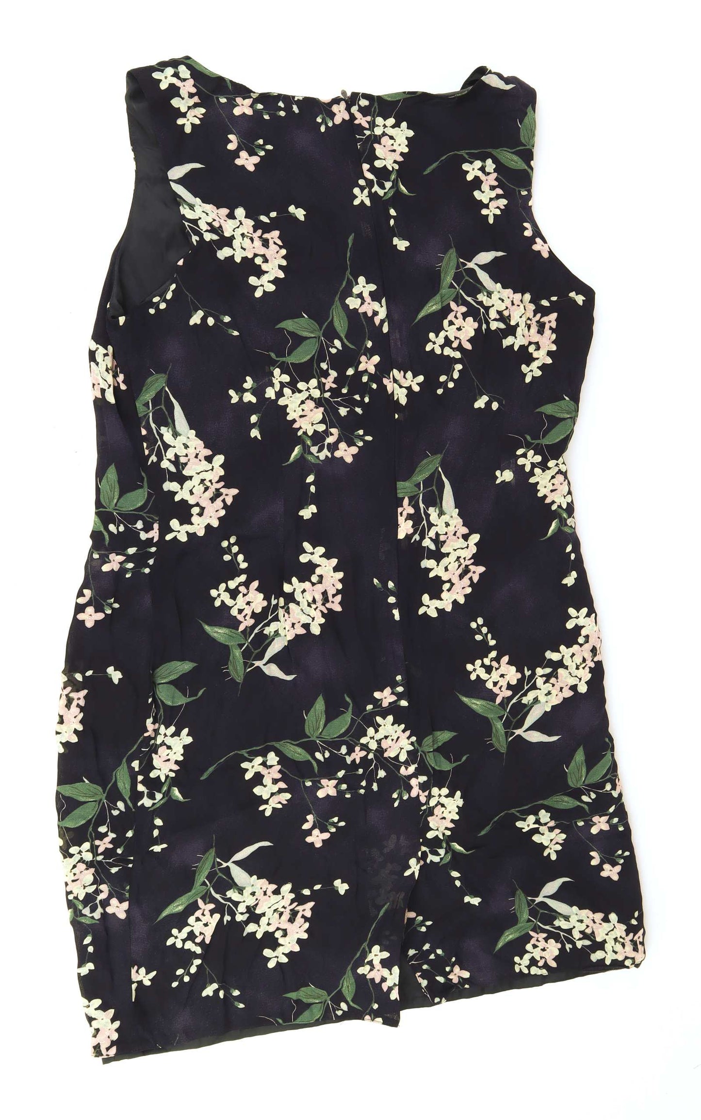 BHS Womens Size 14 Floral Blue Pink Green Dress (Regular)