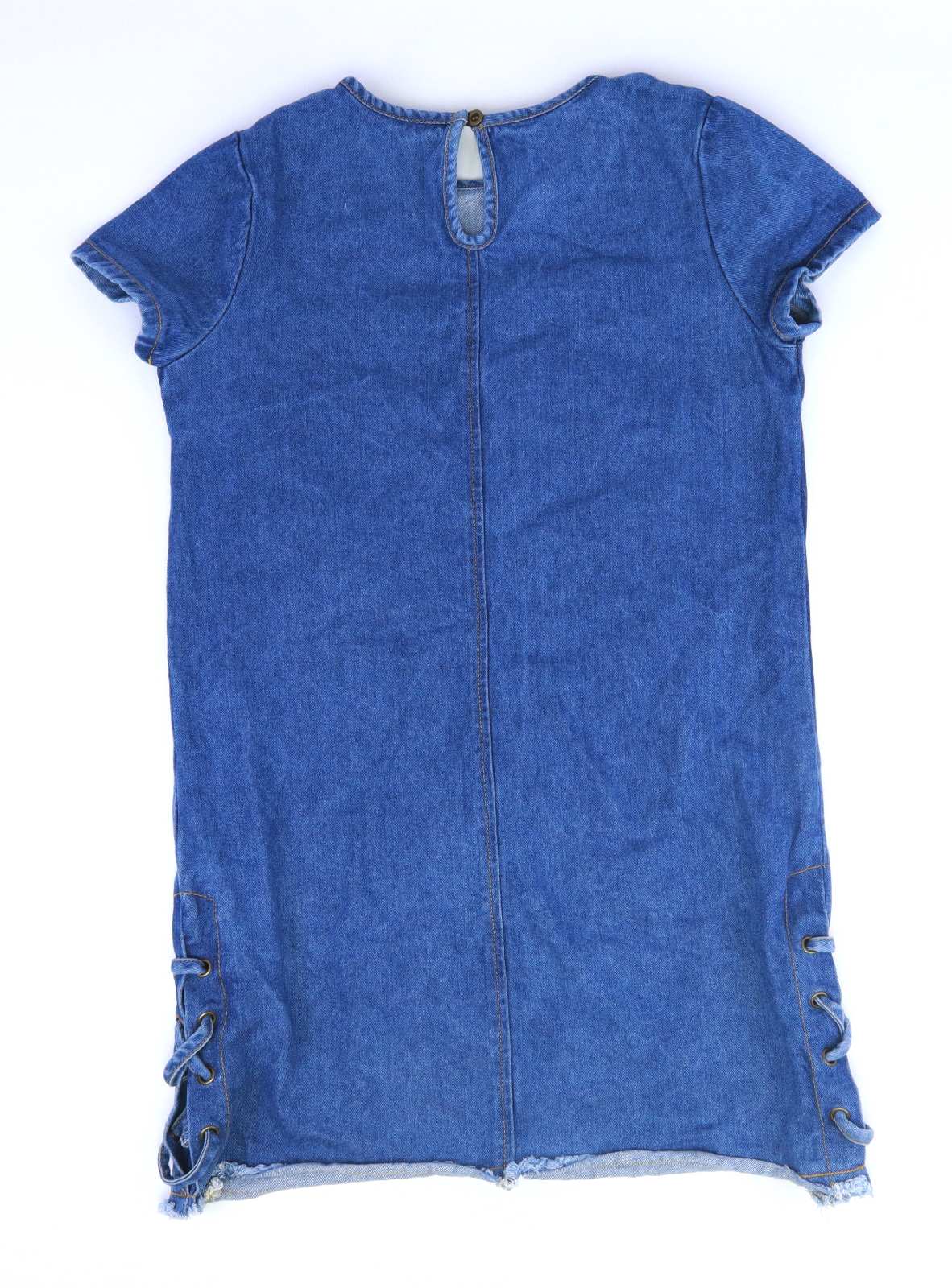 Denim Co Womens Size 8 Denim Blue Shift Dress (Regular)