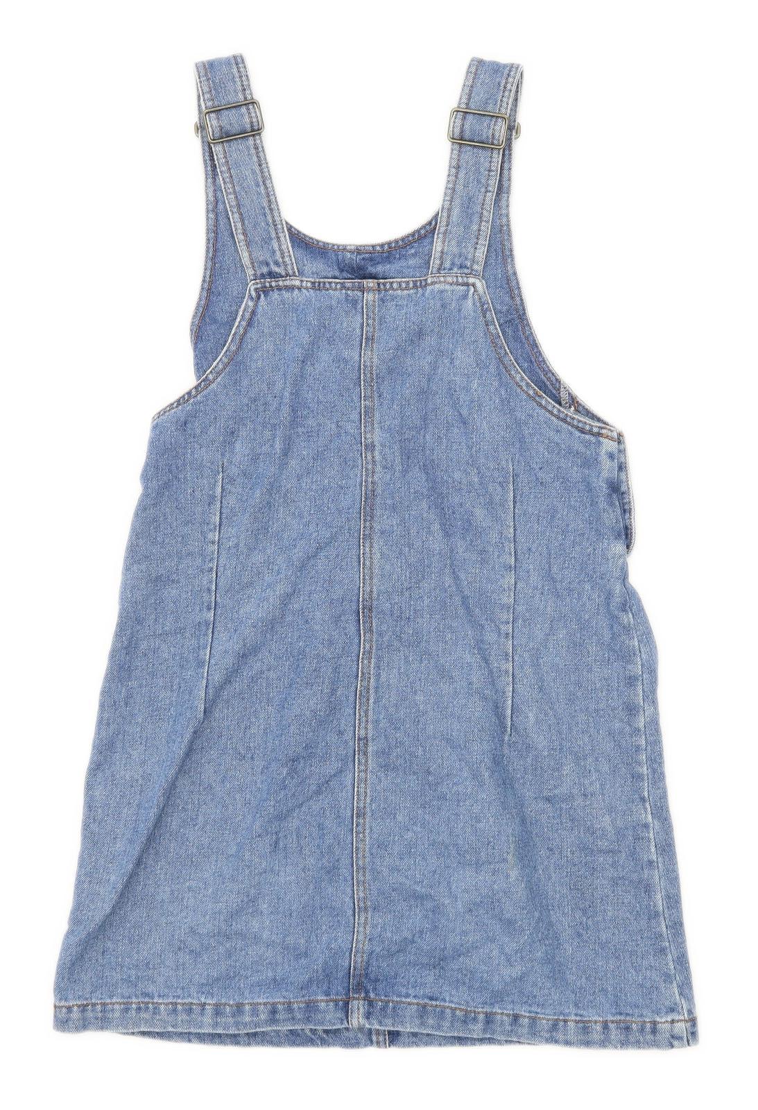 Denim Co Womens Size 6 Denim Strappy Blue Dress (Regular)