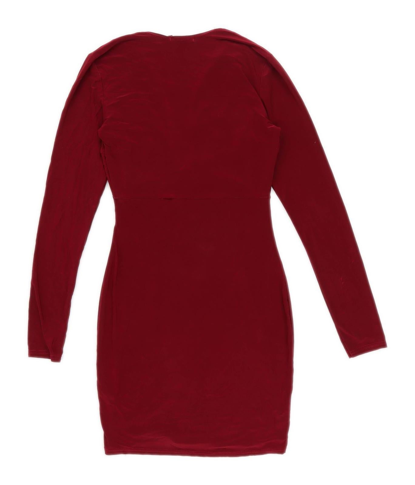 Boohoo Womens Size 8 Red Bodycon Dress (Regular)