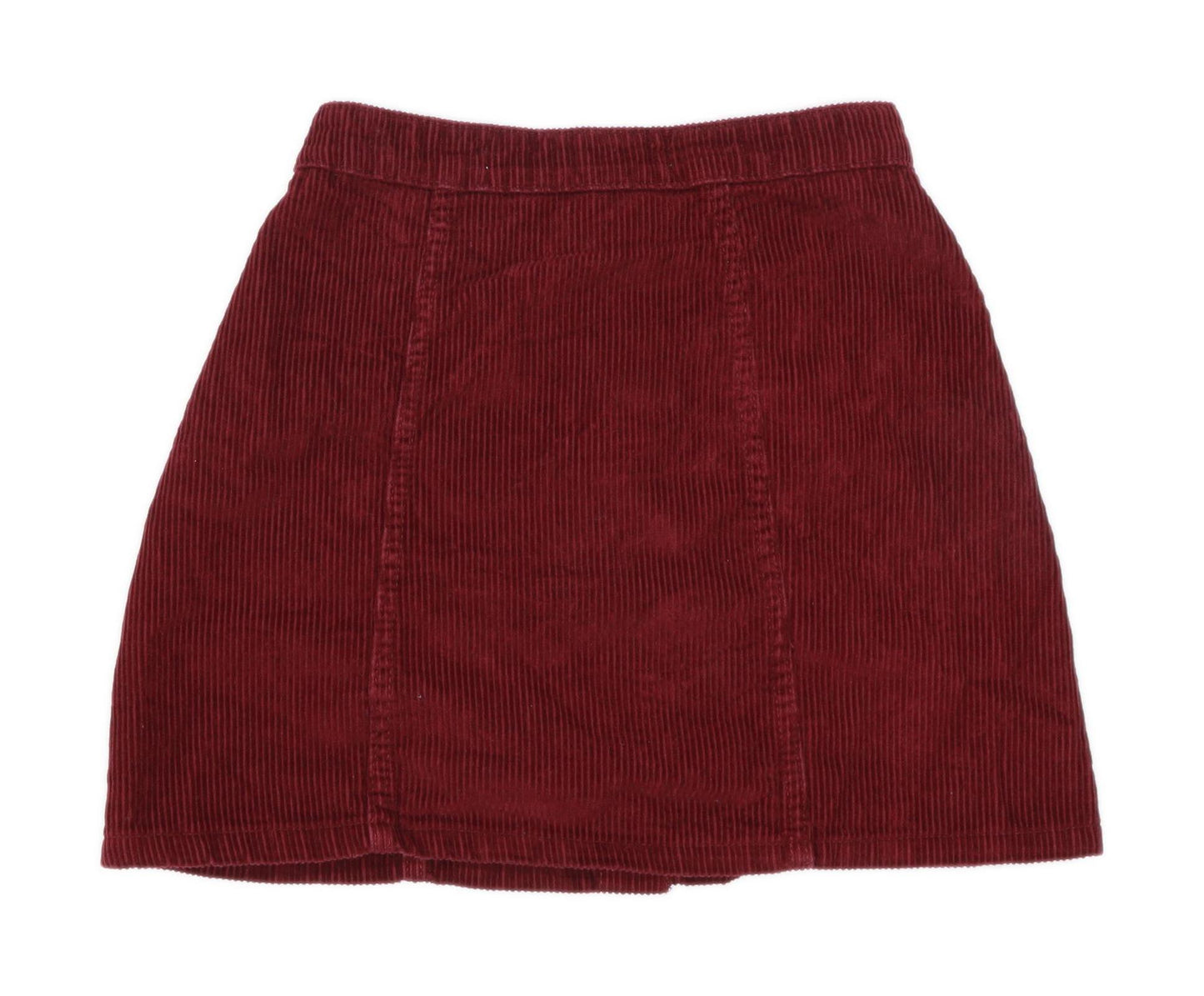 Denim Co Womens Size 4 Corduroy Burgundy Skirt (Regular)