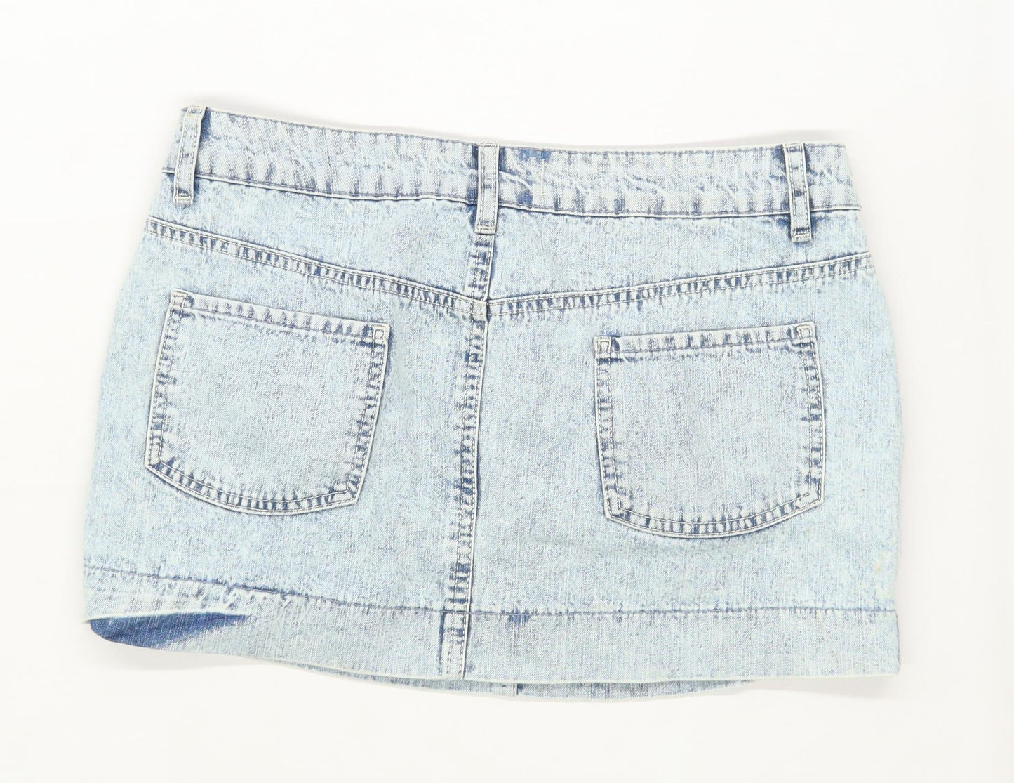 Evie Womens Size 12 Denim Blue Skirt (Regular)