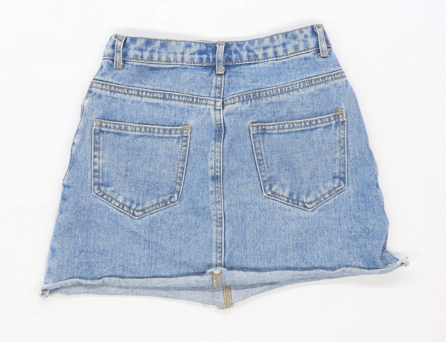 Preworn Womens Size XS Denim Blue Skirt (Regular)