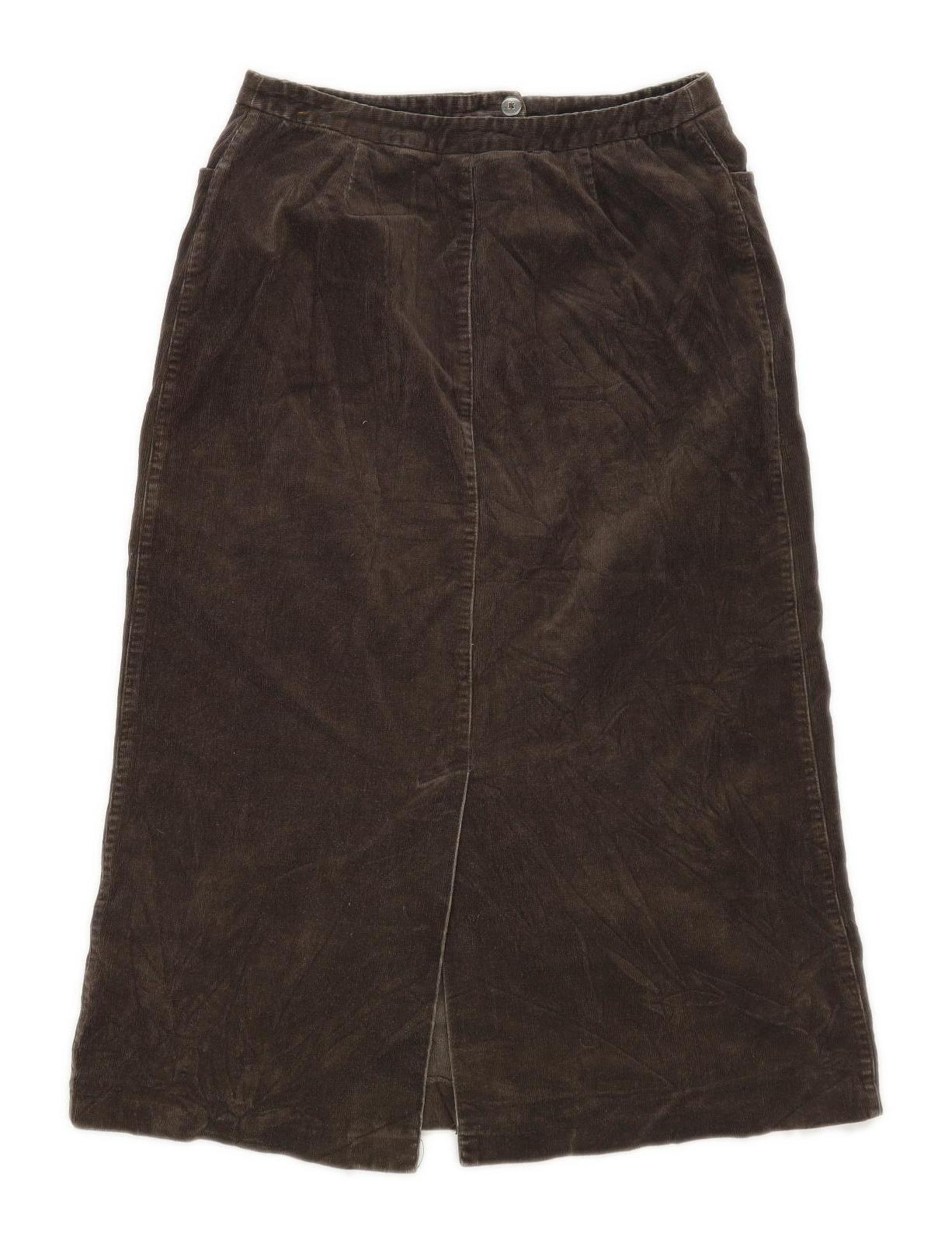 Artigiano Womens Size M Cotton Blend Brown Skirt (Regular)