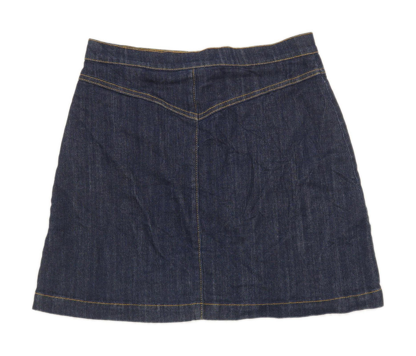 H&M Womens Size 10 Denim Blue Skirt (Regular)