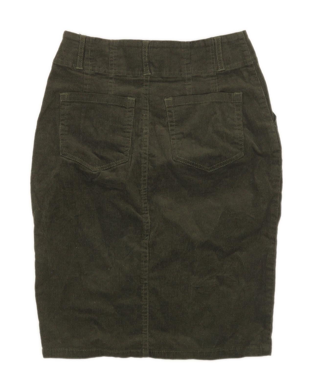 Durer Womens Size W26 Cotton Blend Green Skirt (Regular)