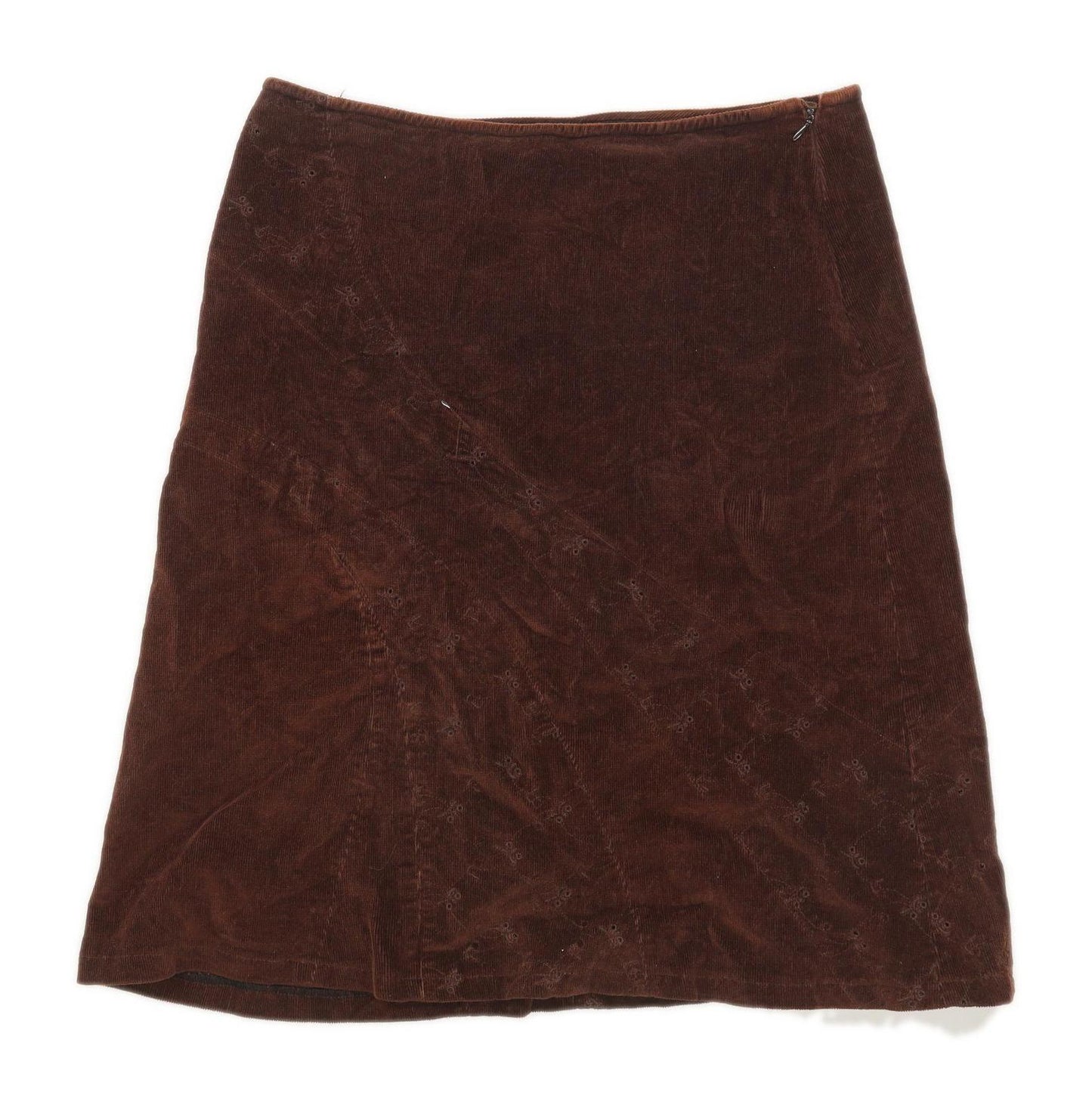 Per Una Womens Size 14 Cotton Brown Skirt (Regular)