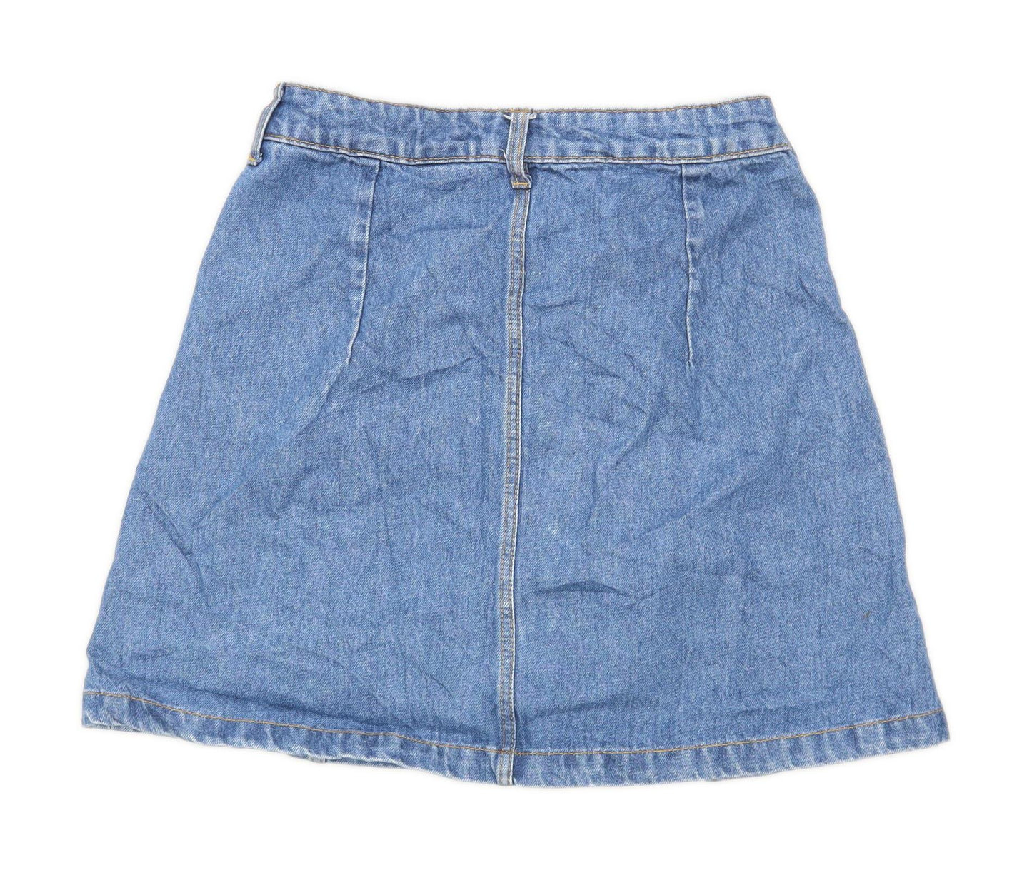 H&M Womens Size 8 Denim Blue Skirt (Regular)