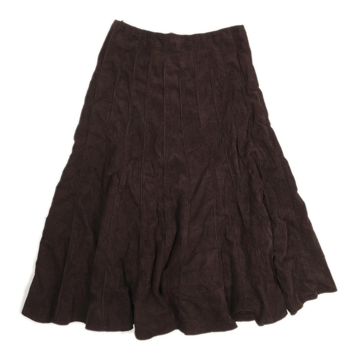 Per Una Womens Size 10 Corduroy Striped Brown Skirt (Regular)