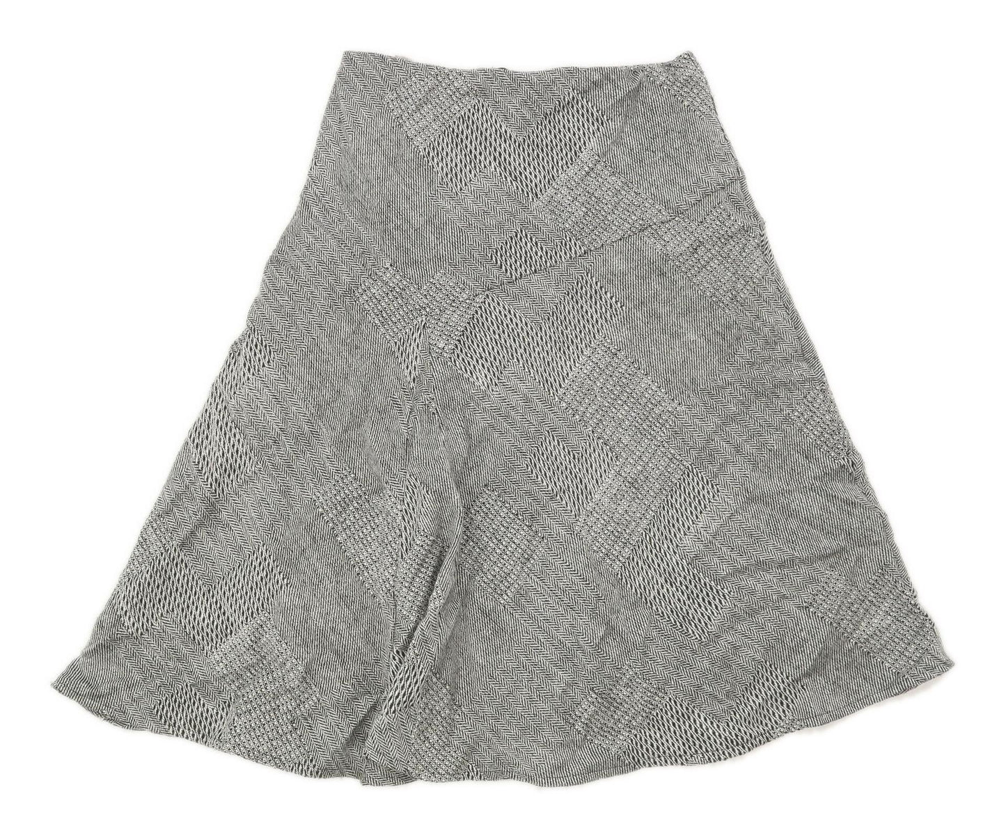 Marks & Spencer Womens Size 10 Geometric Black Skirt (Regular)