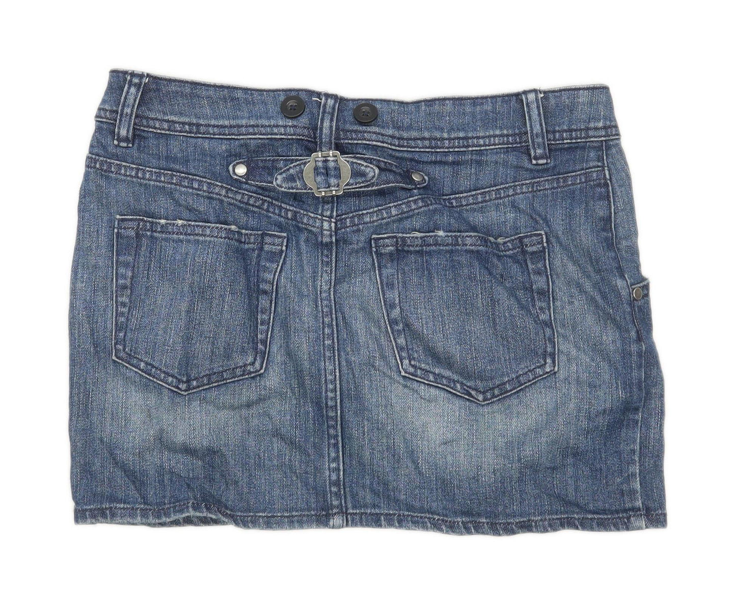 H&M Womens Size 10 Denim Blue Skirt (Regular)