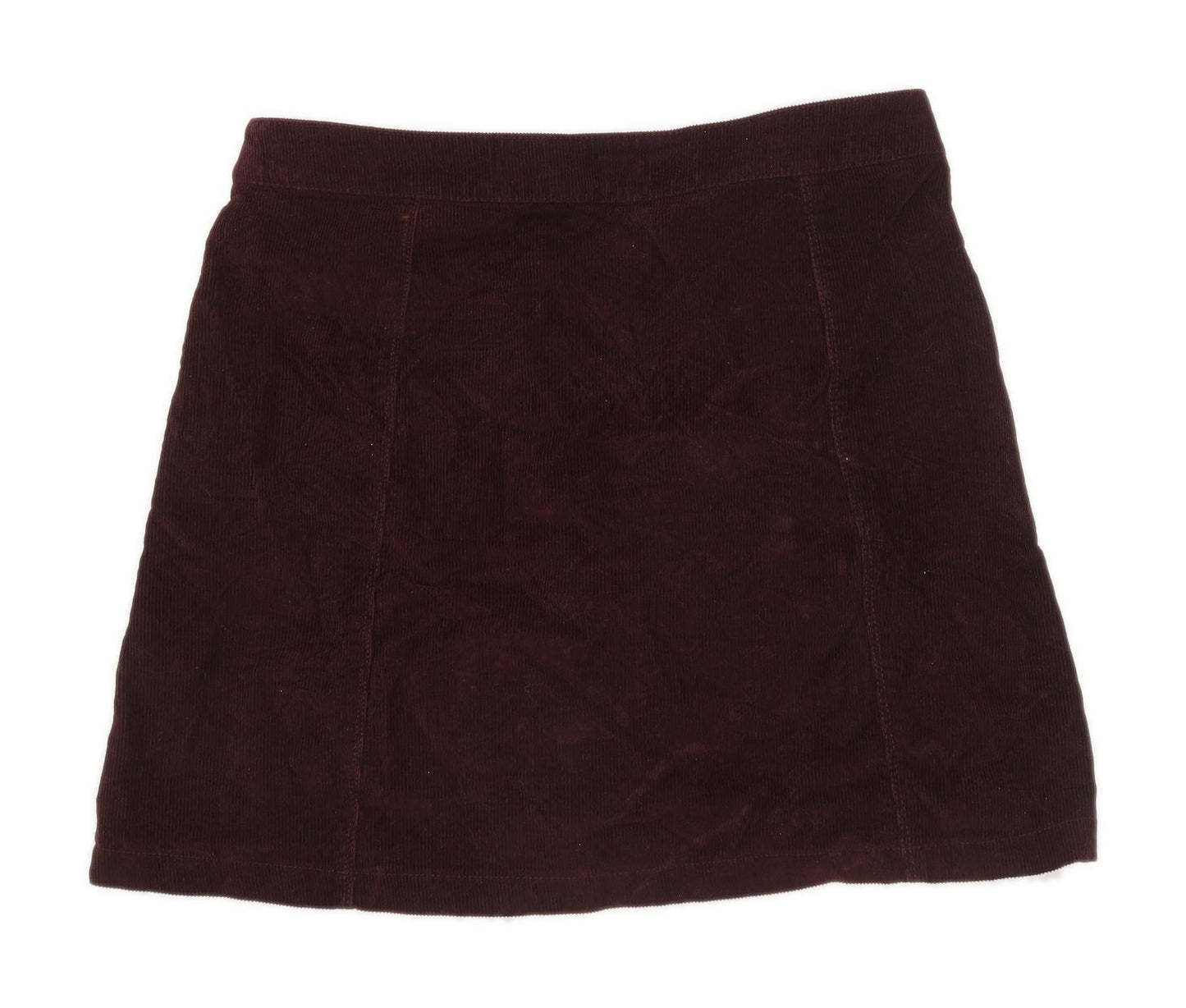 F&F Womens Size 12 Cotton Textured Purple Skirt (Regular)