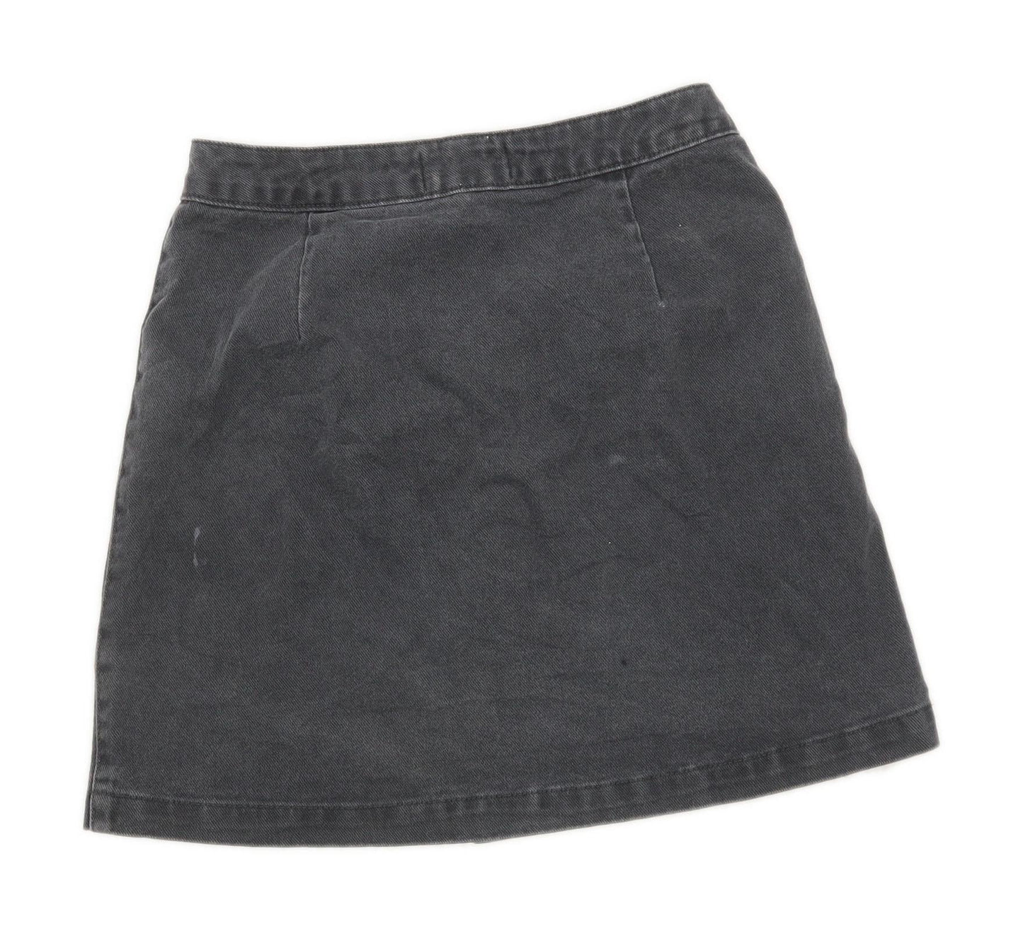 New Look Womens Size 8 Denim Grey Skirt (Regular)