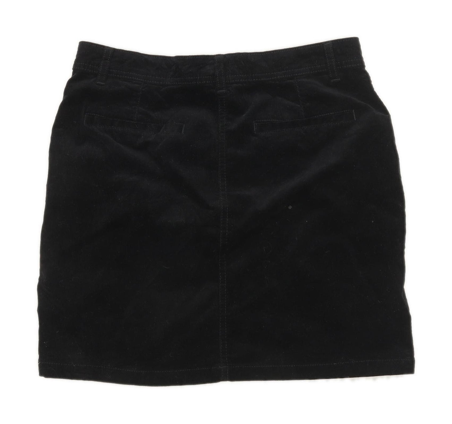 Papaya Womens Size 12 Cotton Blend Black Skirt (Regular)