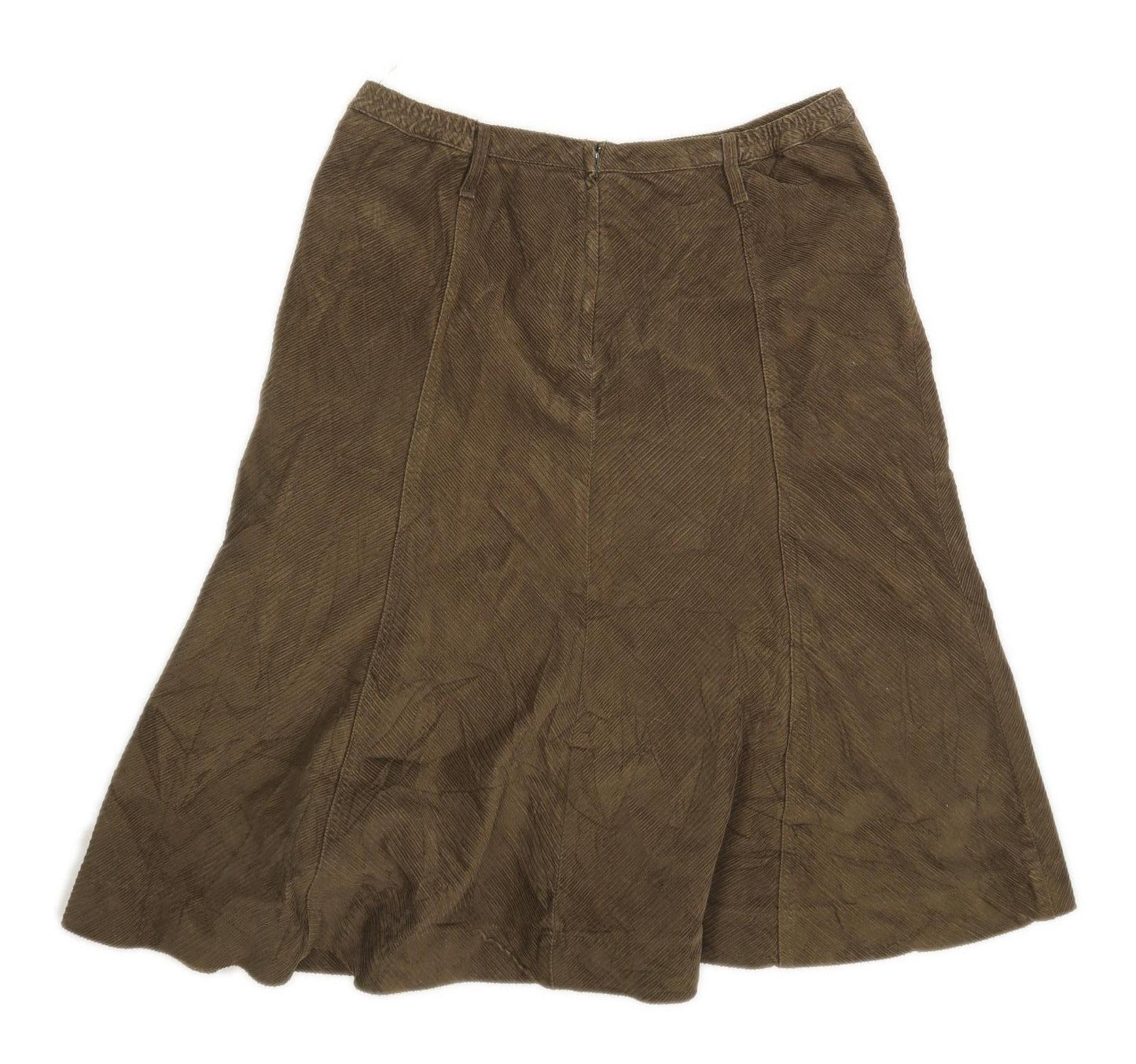 Andre De Brett Womens Size 18 Corduroy Textured Brown Skirt (Regular)
