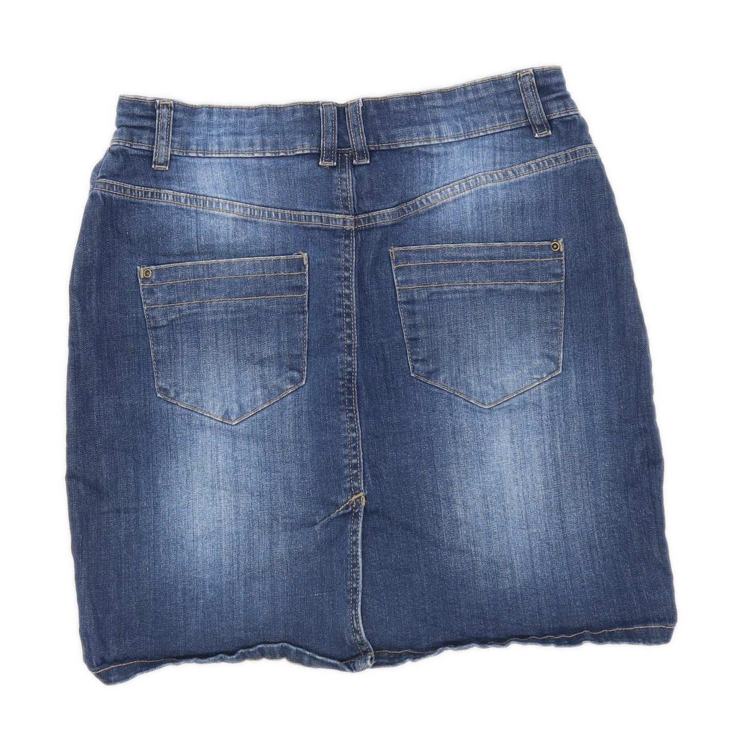 La Redoute Womens Size 6 Denim Blue Skirt (Regular)