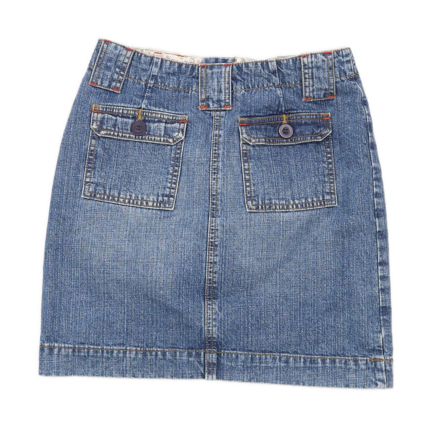 Papaya Womens Size 8 Denim Blue Skirt (Regular)
