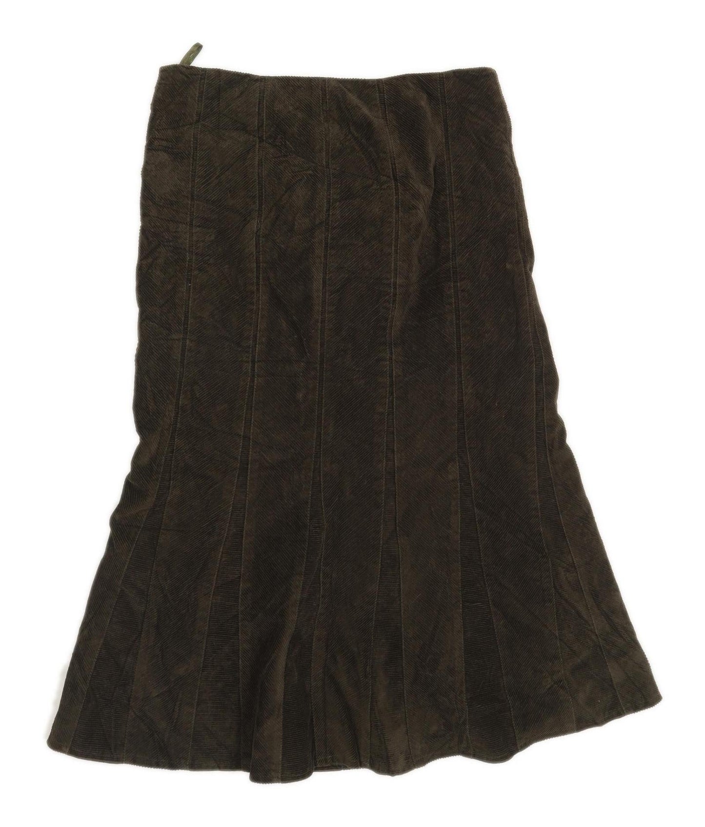 Per Una Womens Size 12 Corduroy Blend Textured Brown Skirt (Tall)