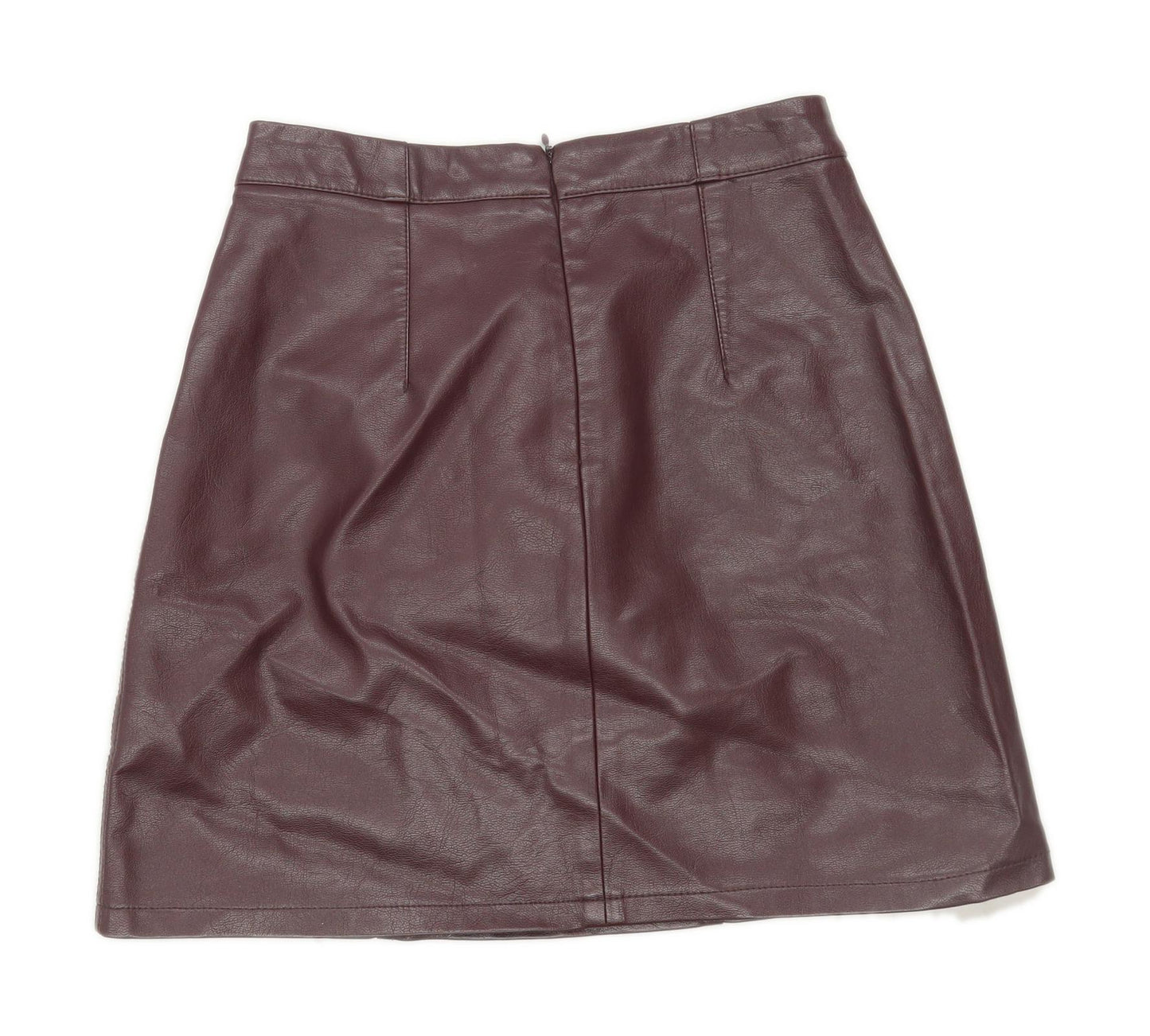 New Look Womens Size 6 Polyurethane Blend Red Skirt (Regular)